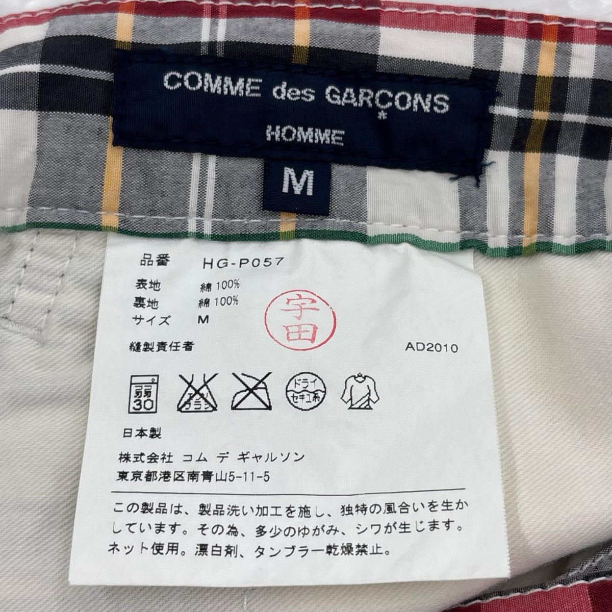 ショートパンツ HOMME 10AW ﾁｪｯｸﾊﾟﾝﾂ (M) ﾏﾙﾁｶﾗｰ M マルチカラー