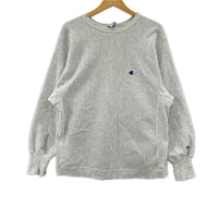 スウェット champion reverse weave 刺繍ﾀｸﾞ目ﾛｺﾞ 左腕目付き L グレー