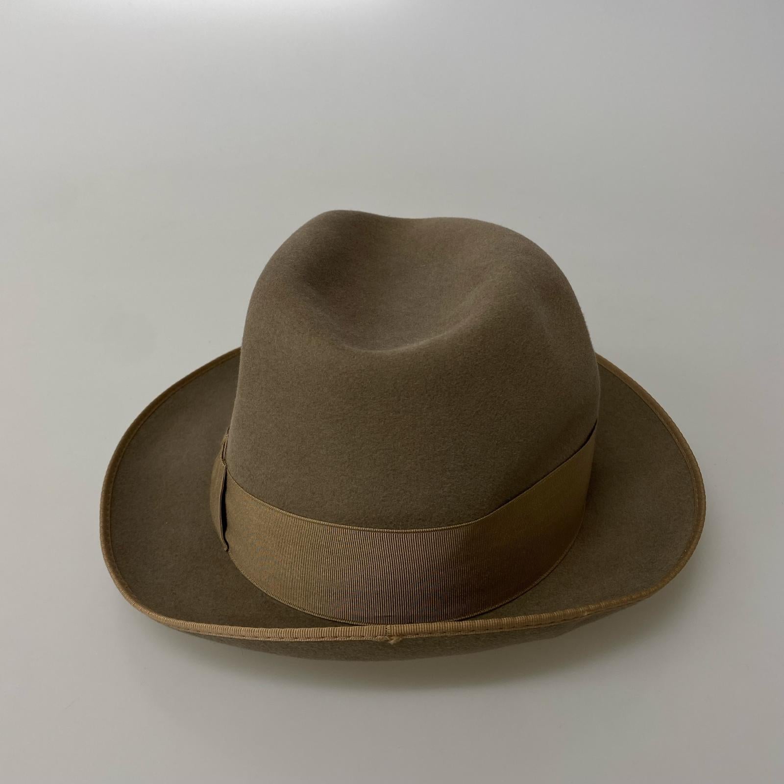 ハット BORSALINO 中折れウールハット ブラウン ブラウン