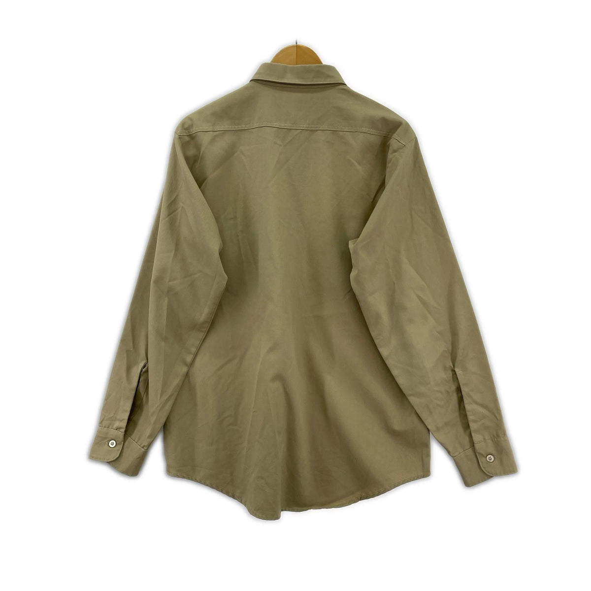 長袖シャツ VINTAGE ﾌﾗｯﾌﾟﾎﾟｹｯﾄ ﾜｰｸｼｬﾂ ベージュ