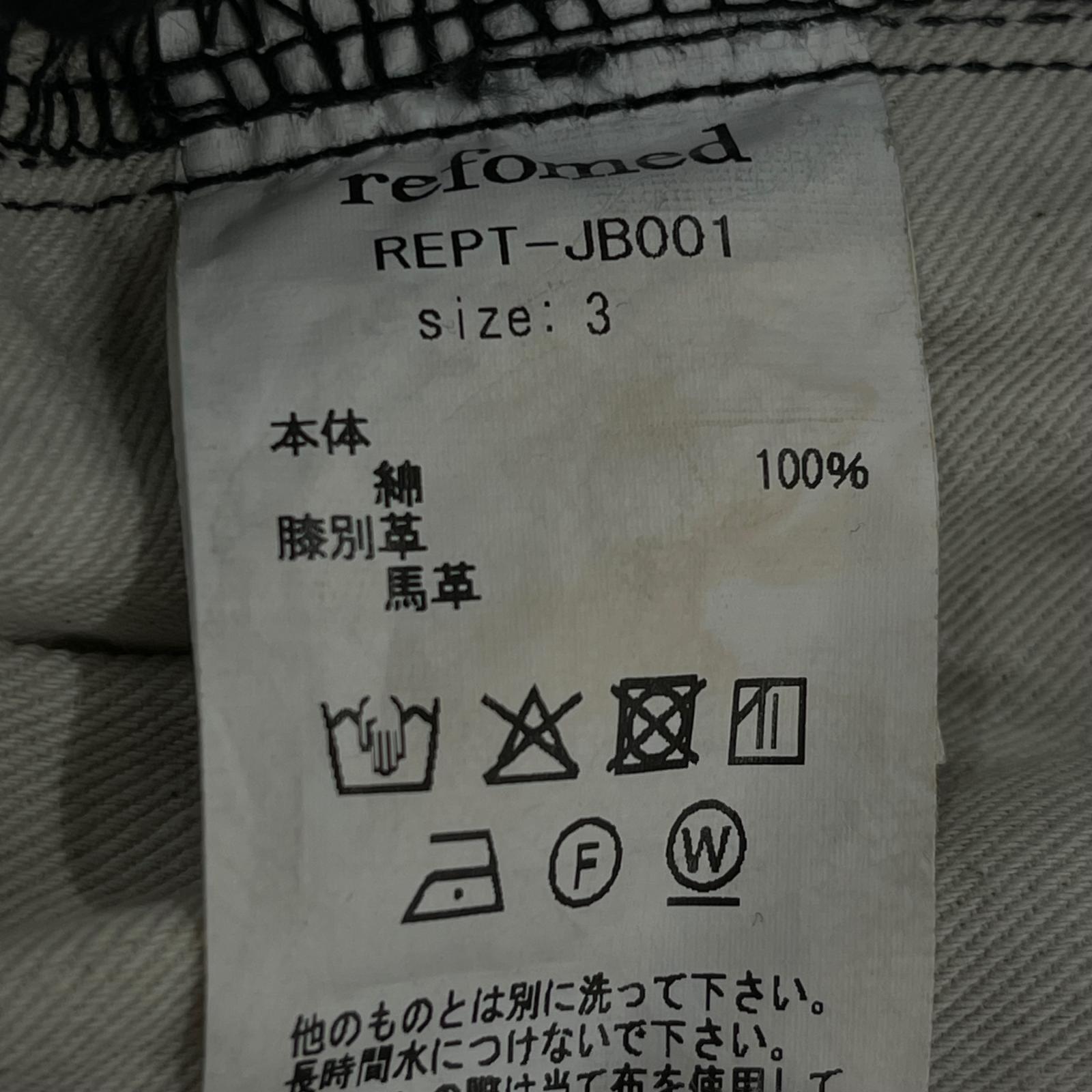 デニムパンツ refomed FRESH MAN PADDED DENIM 3 ブラック 3 ブラック