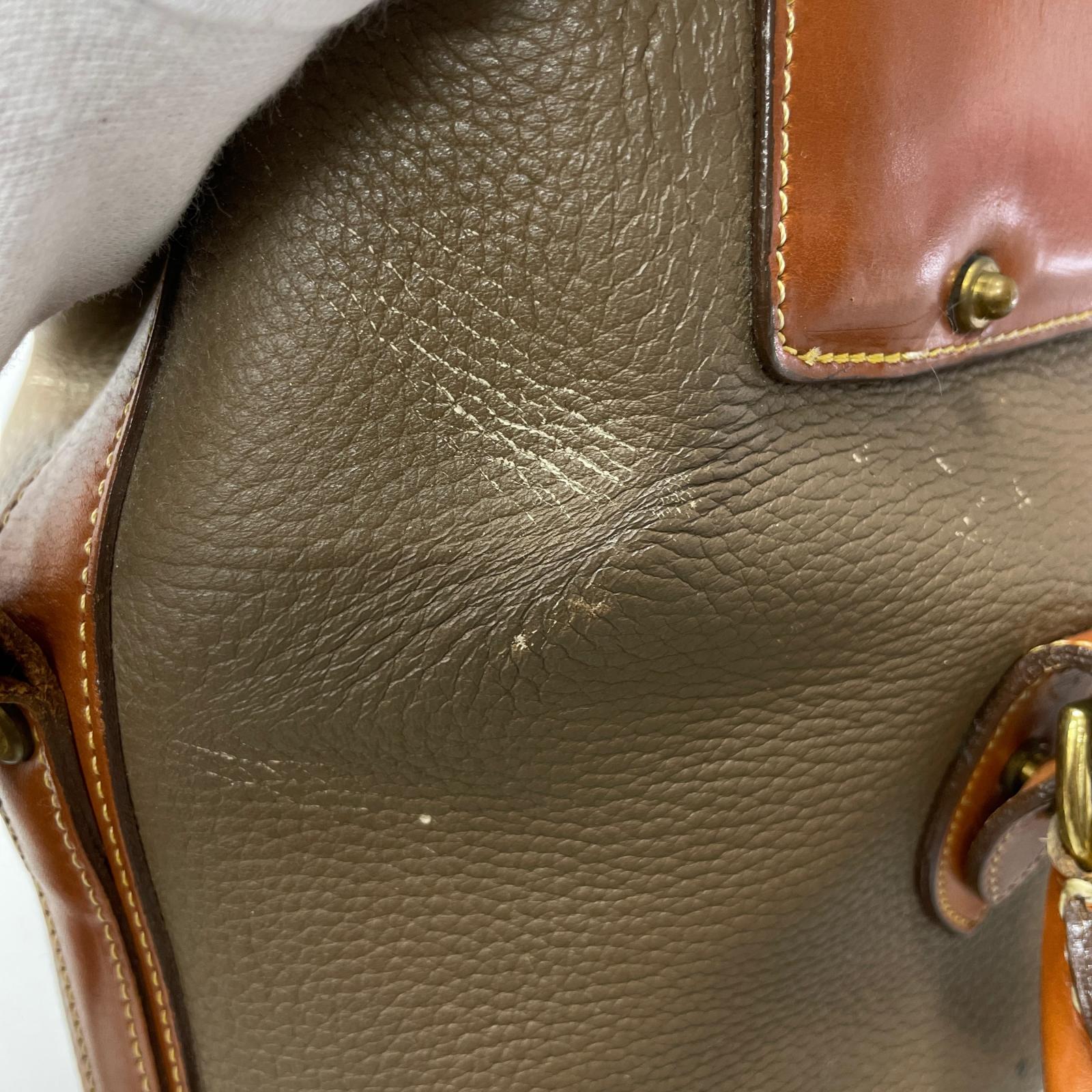ショルダーバッグ Dooney&Bourke レザー2wayショルダー BR ※スレ ブラウン