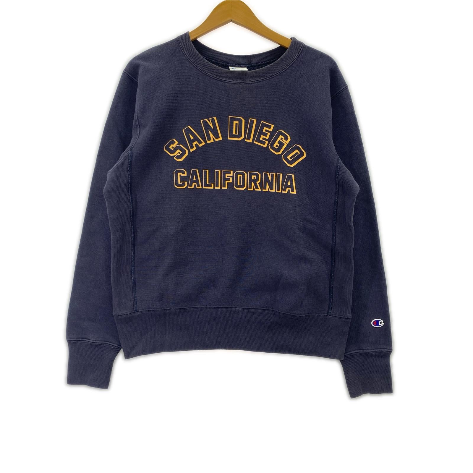 スウェット 青単色タグ SANDIEGO L L ネイビー