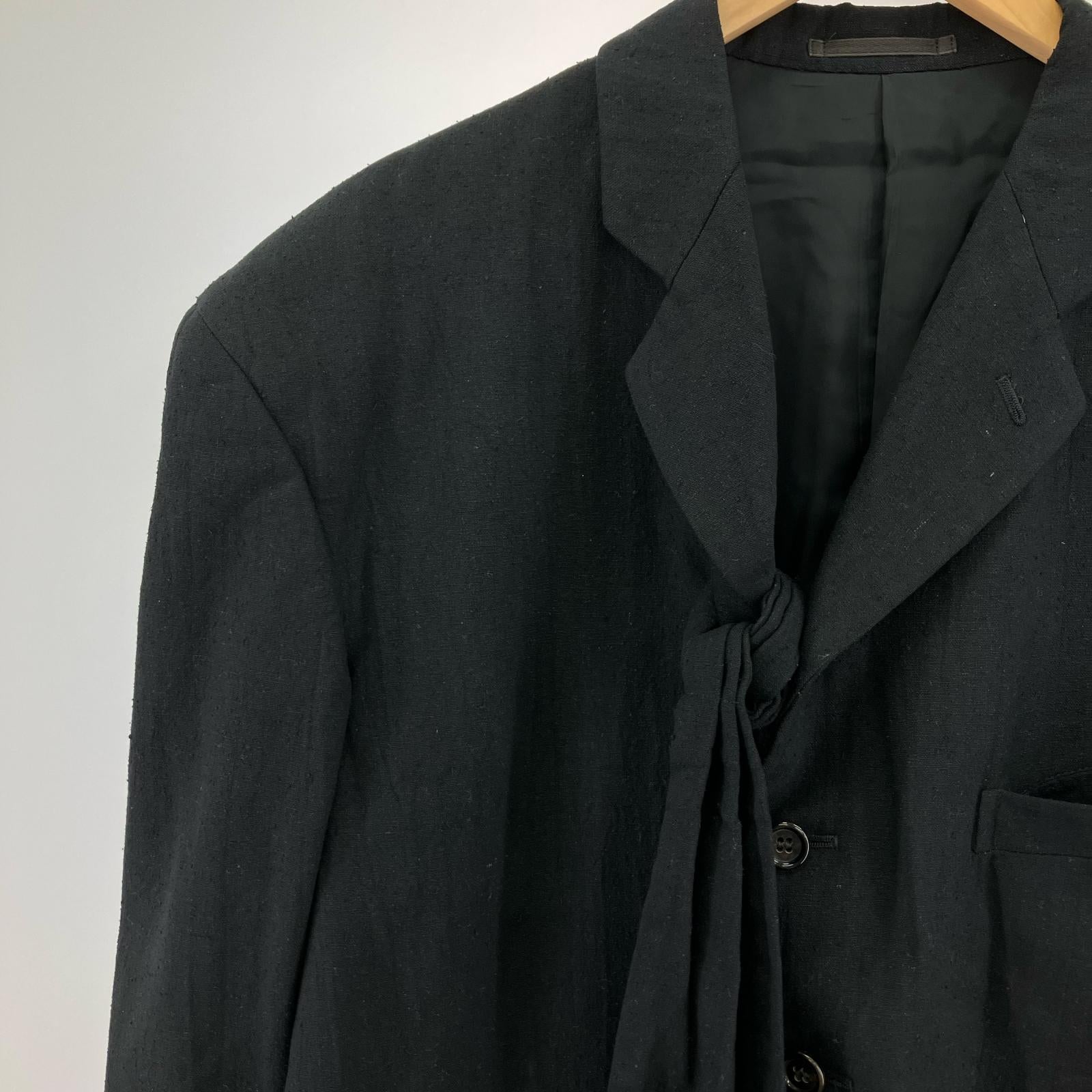 ジャケット COMME des GARCONS HOMME PLUS 80s ボウタイ付 デザインジャケット S ブラック S ブラック