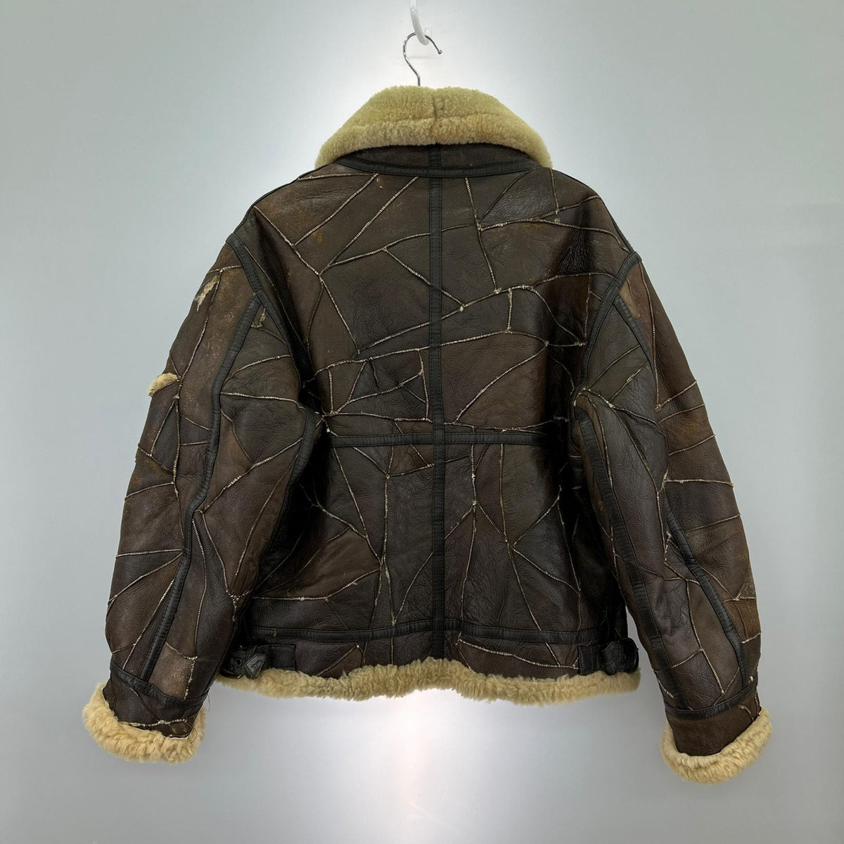 ジャケット B-3 バッチワーク 茶 M ブラウン