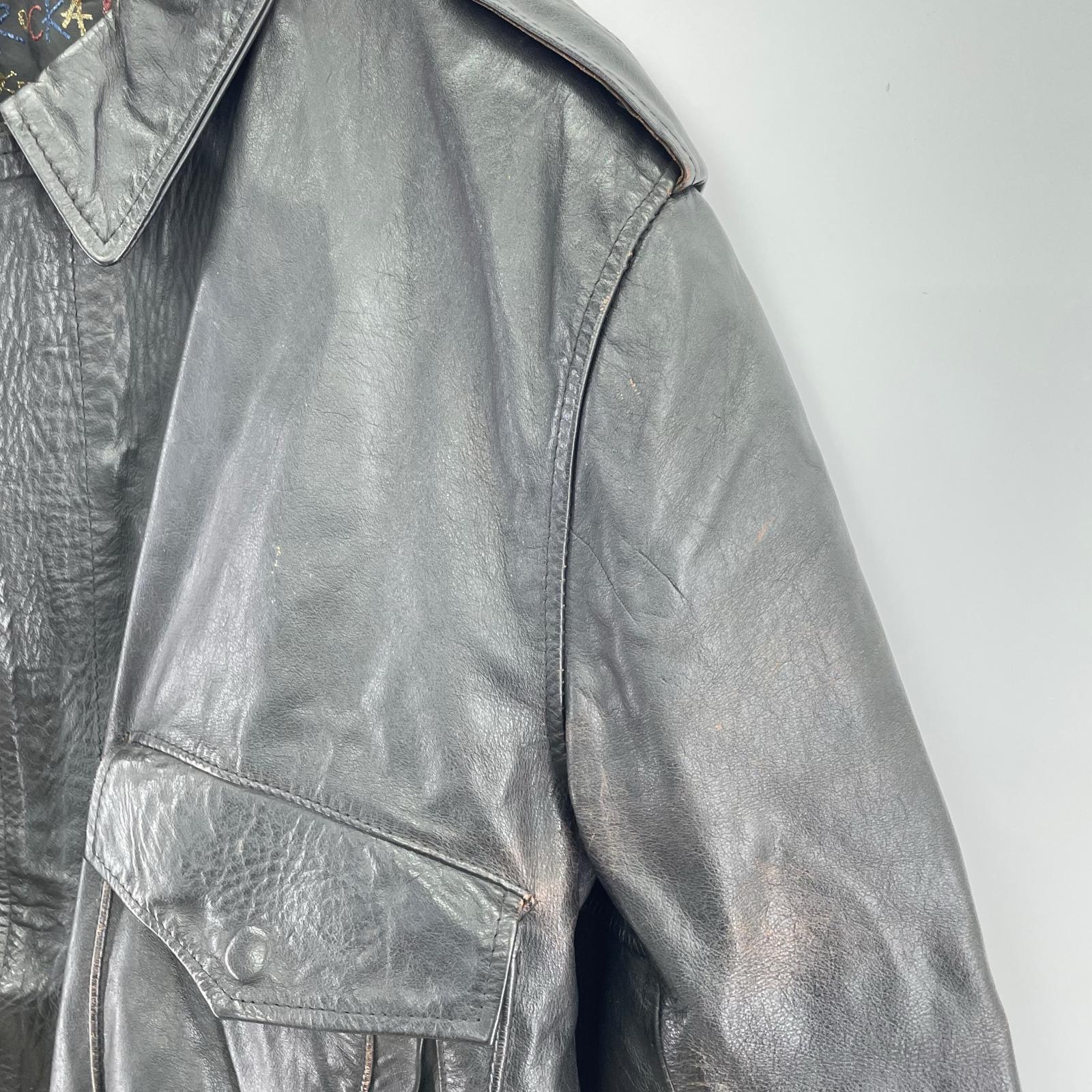 レザージャケット Johnson La Rocka London ラブヘイト M M ブラック