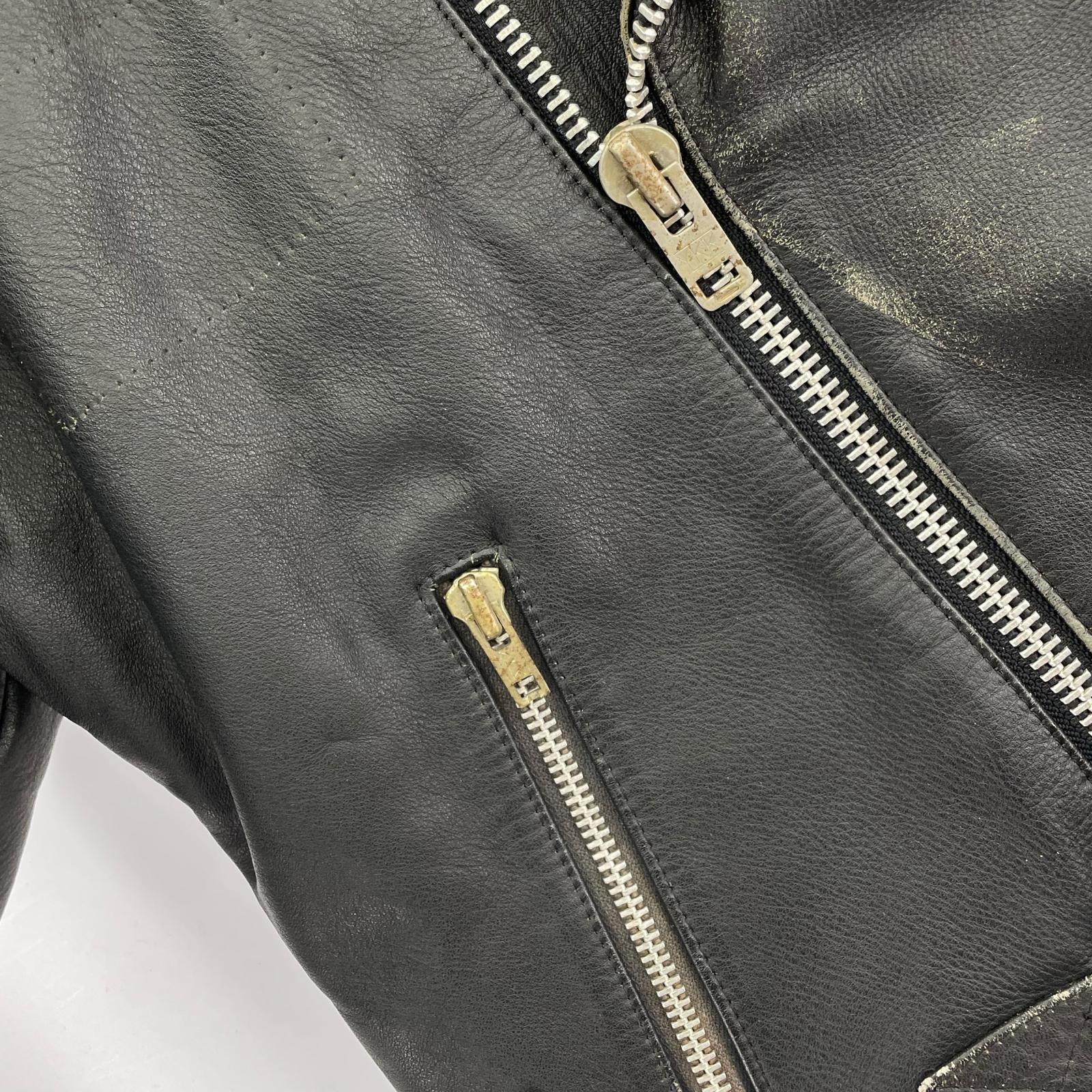 ライダースジャケット Johnson La Rocka London ダブル スカルトランプ M M ブラック