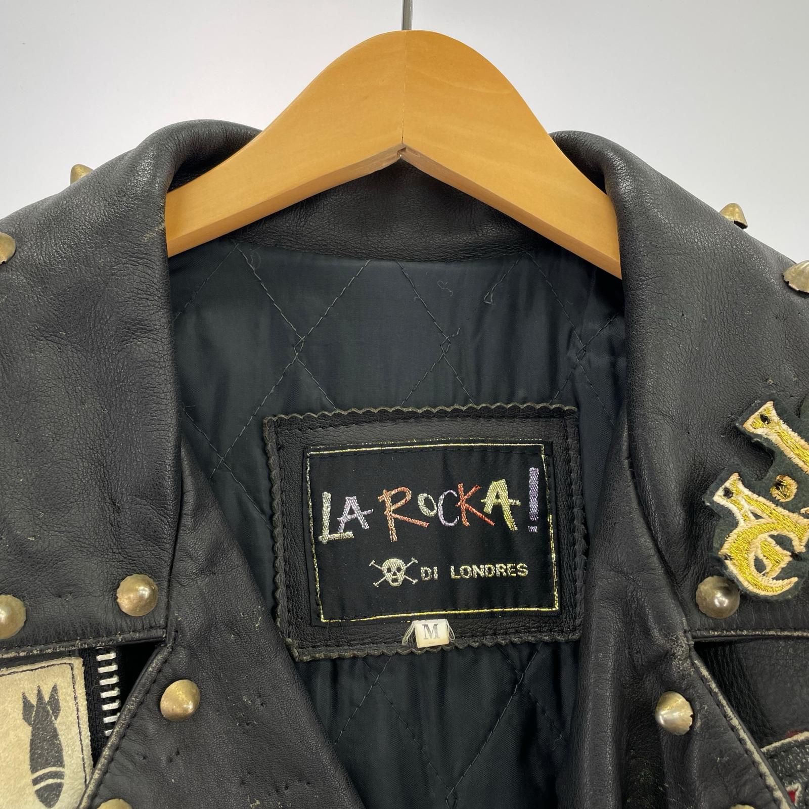 ライダースジャケット Johnson La Rocka London ダブル スカルトランプ M M ブラック