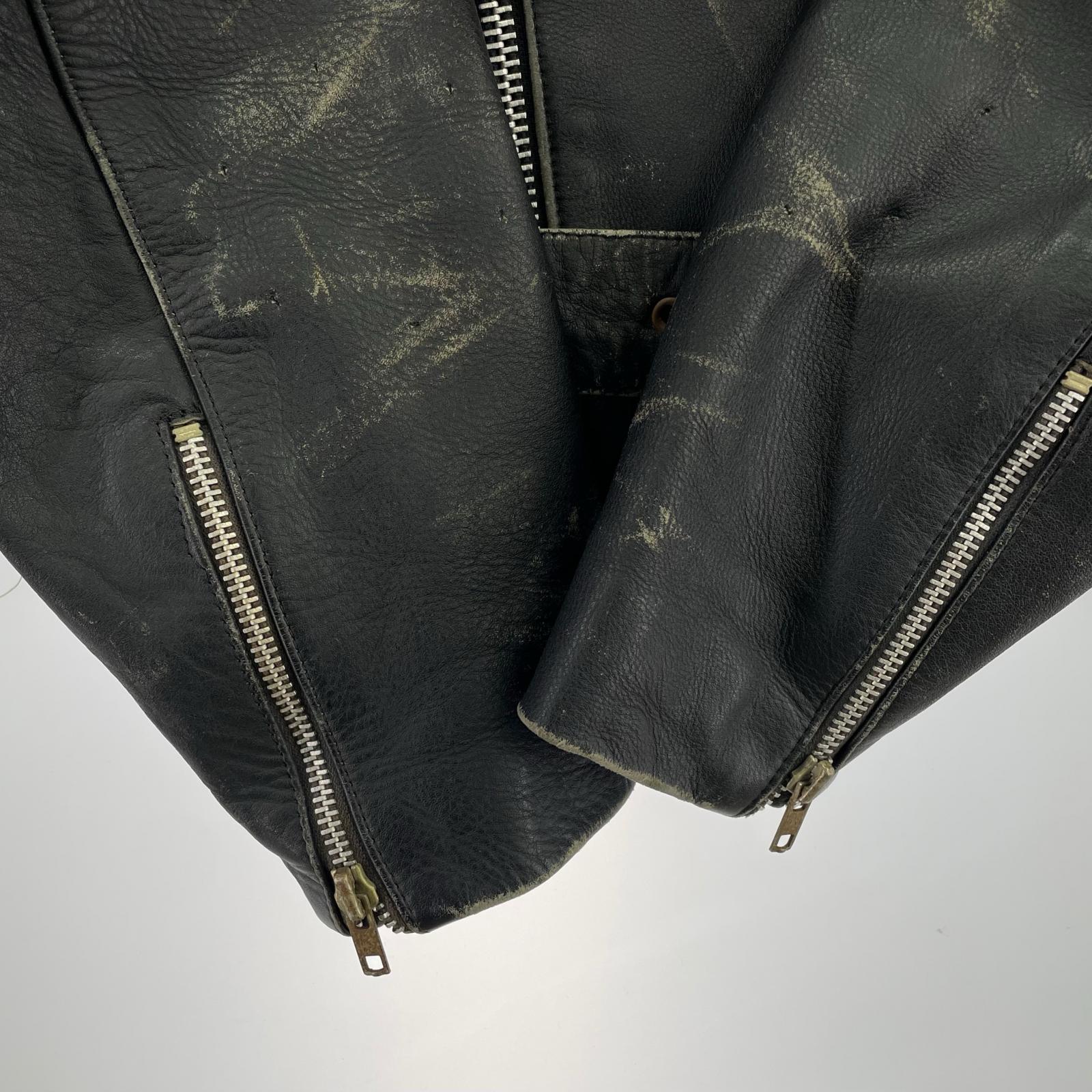 ライダースジャケット Johnson La Rocka London ダブル スカルトランプ M M ブラック