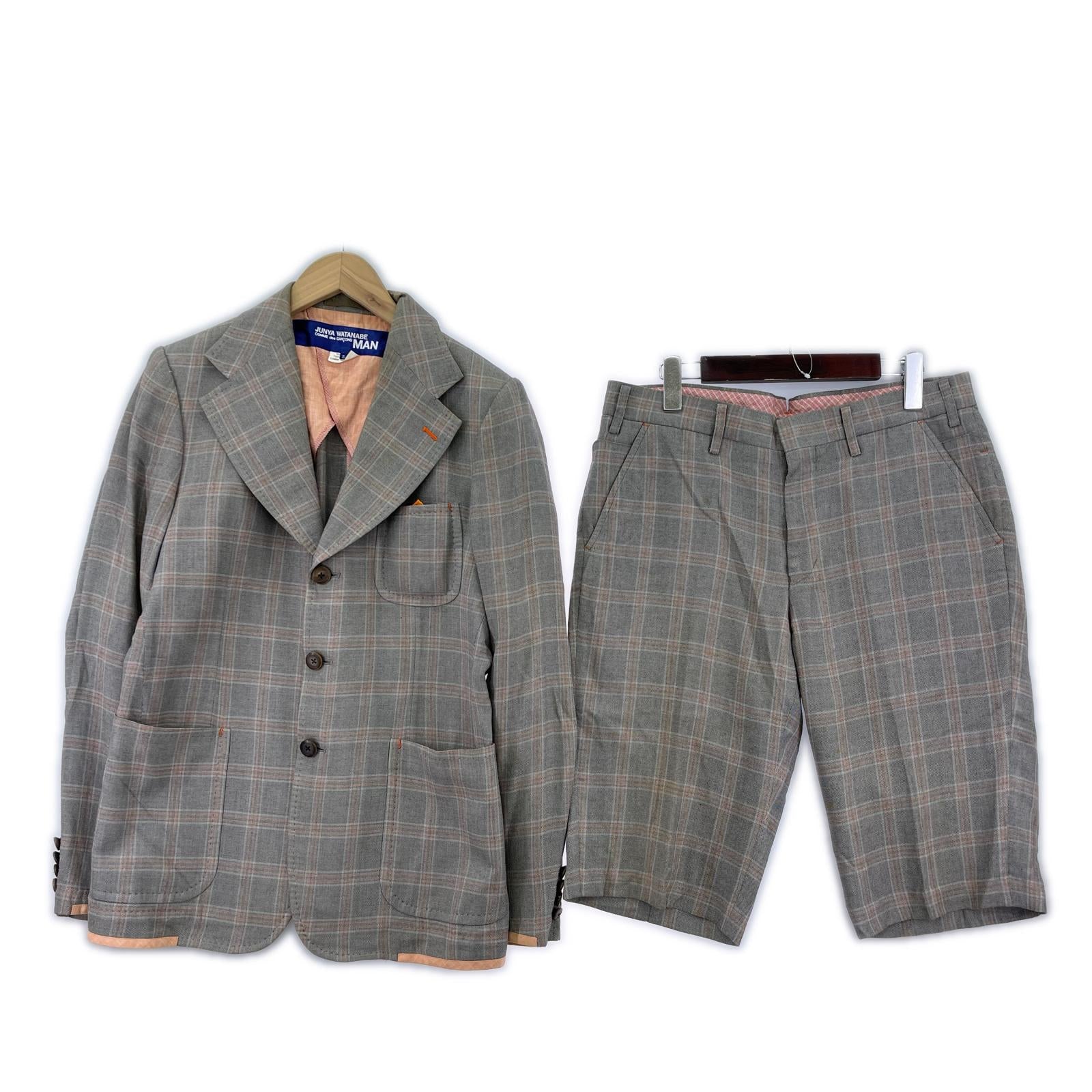 ジャケット JUNYA WATANABE COMME des GARCONS レーヨンチェックセットアップ S グレー S グレー