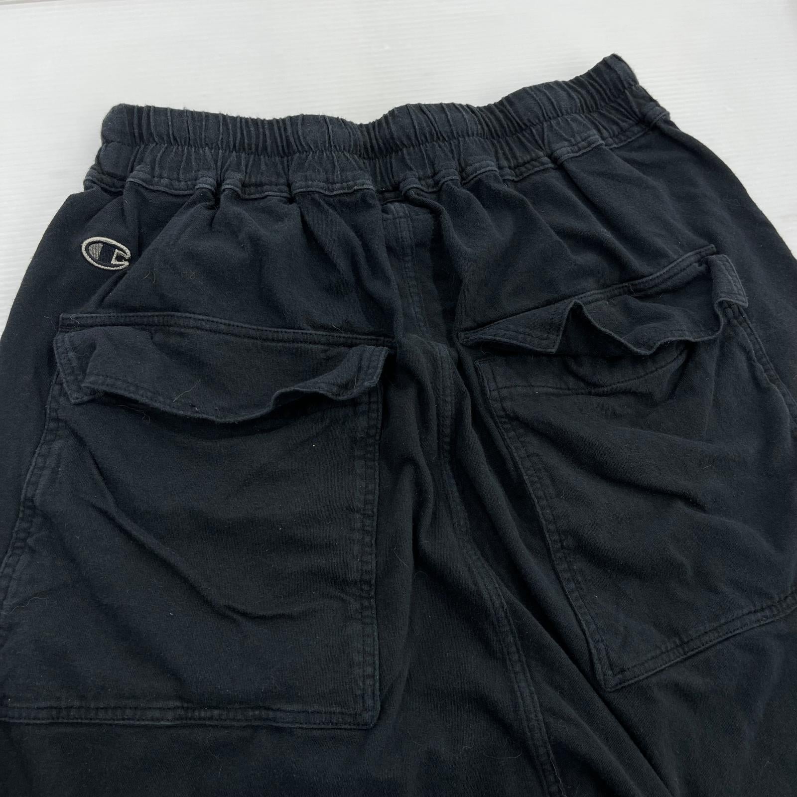 ショートパンツ Rick Owens×Champion BEVELED PODS スウェットショーツ M ブラック M ブラック