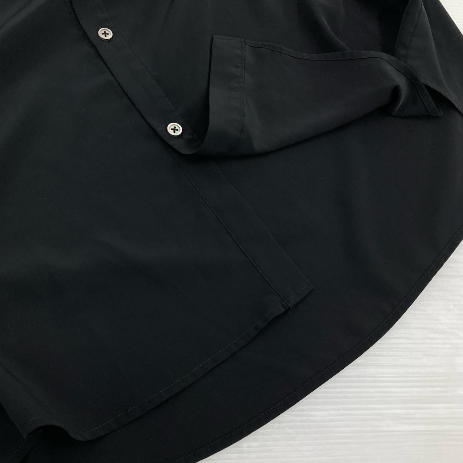 長袖シャツ LAD MUSICIAN 26SS DECHINE FRILL BIG SHIRT 44 ブラック 44 ブラック