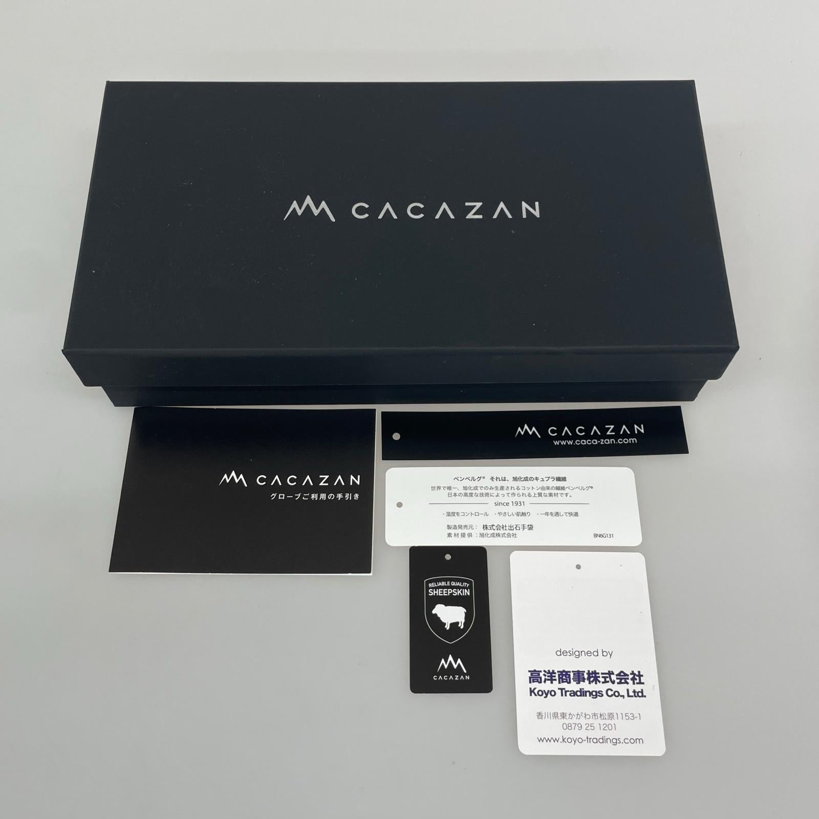 その他アクセサリー CACAZAN レザー ドライビンググローブ 黒 ネイビー