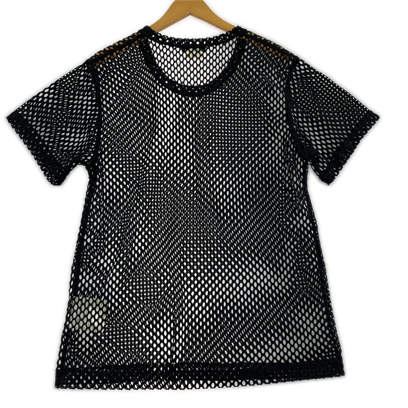 半袖Ｔシャツ COMME des GARCONS HOMME PLUS メッシュカットソー PD-T052 黒 (M) M ブラック