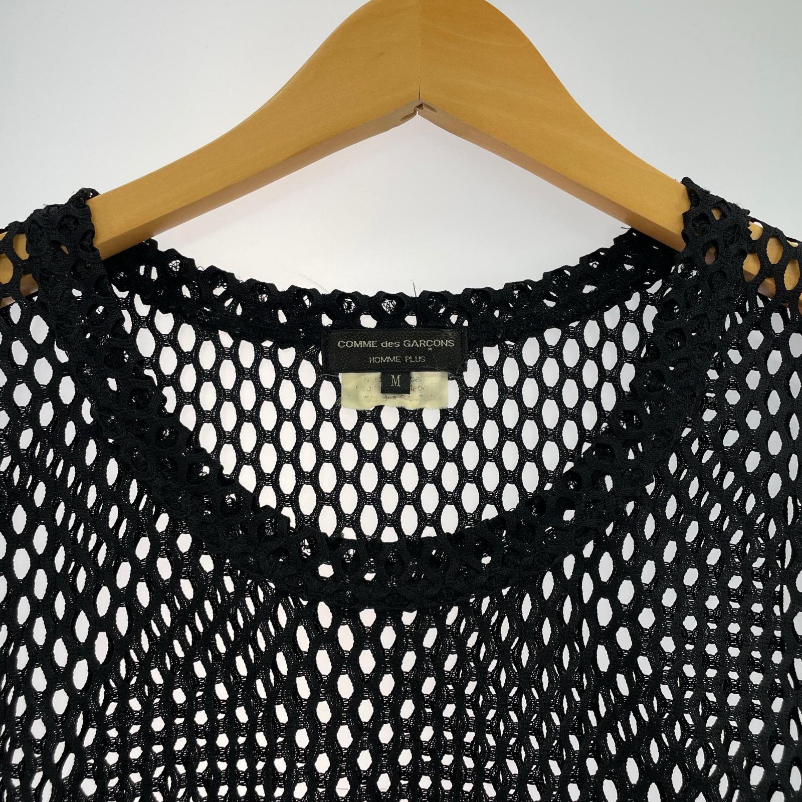 半袖Ｔシャツ COMME des GARCONS HOMME PLUS メッシュカットソー PD-T052 黒 (M) M ブラック