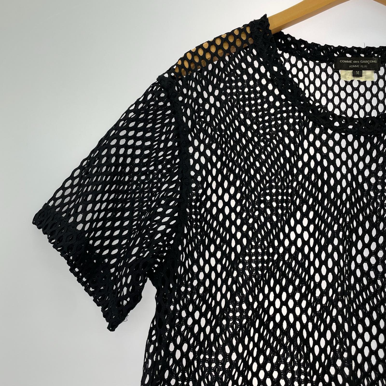 半袖Ｔシャツ COMME des GARCONS HOMME PLUS メッシュカットソー PD-T052 黒 (M) M ブラック