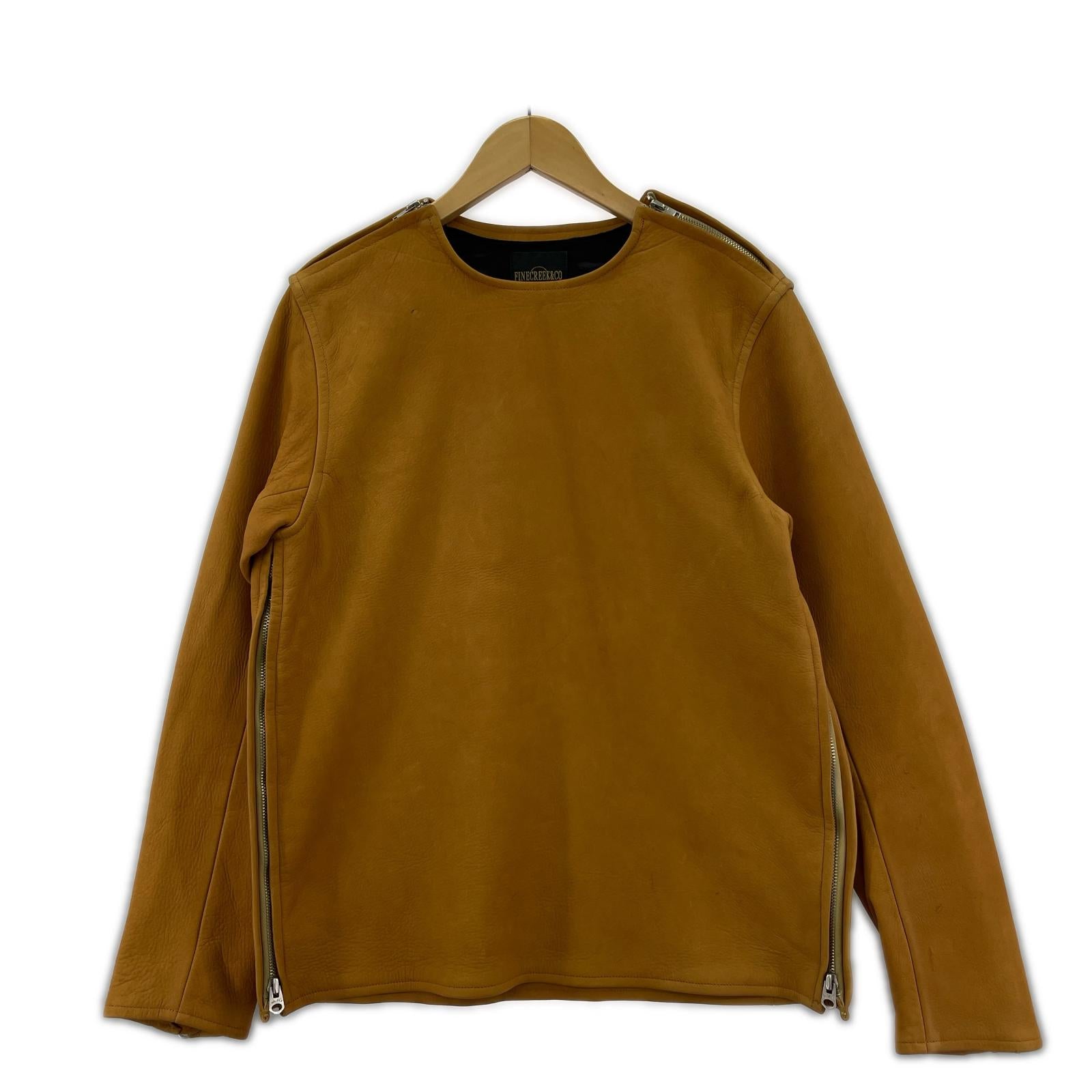 ジャケット FINE CREEK Plant プラント Deer SKIN 茶 38 ブラウン