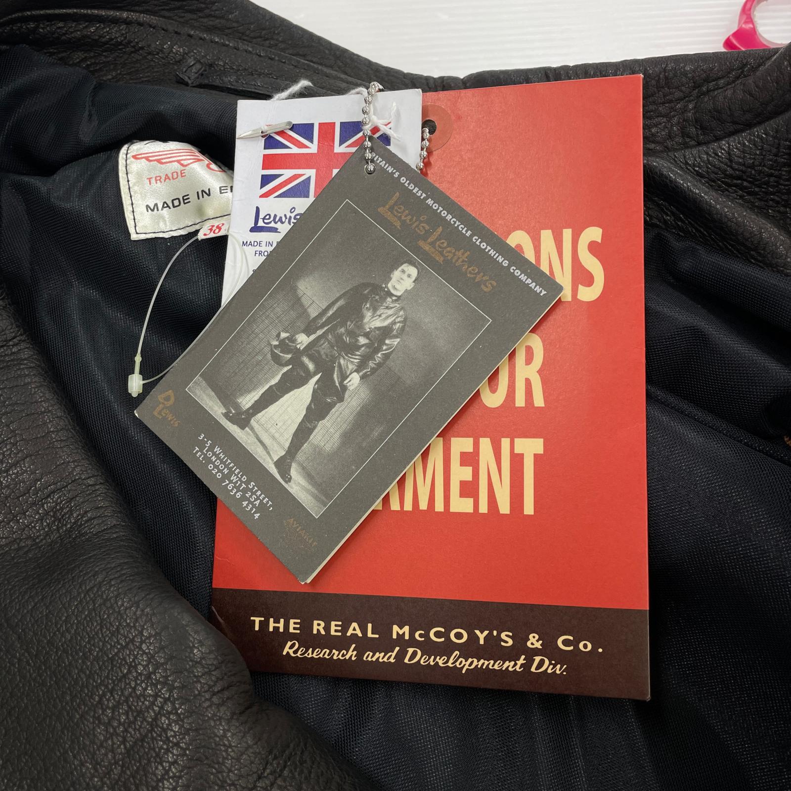 ジャケット The REAL McCOY'S 441T ライダース 鹿革 黒(38) 38 ブラック