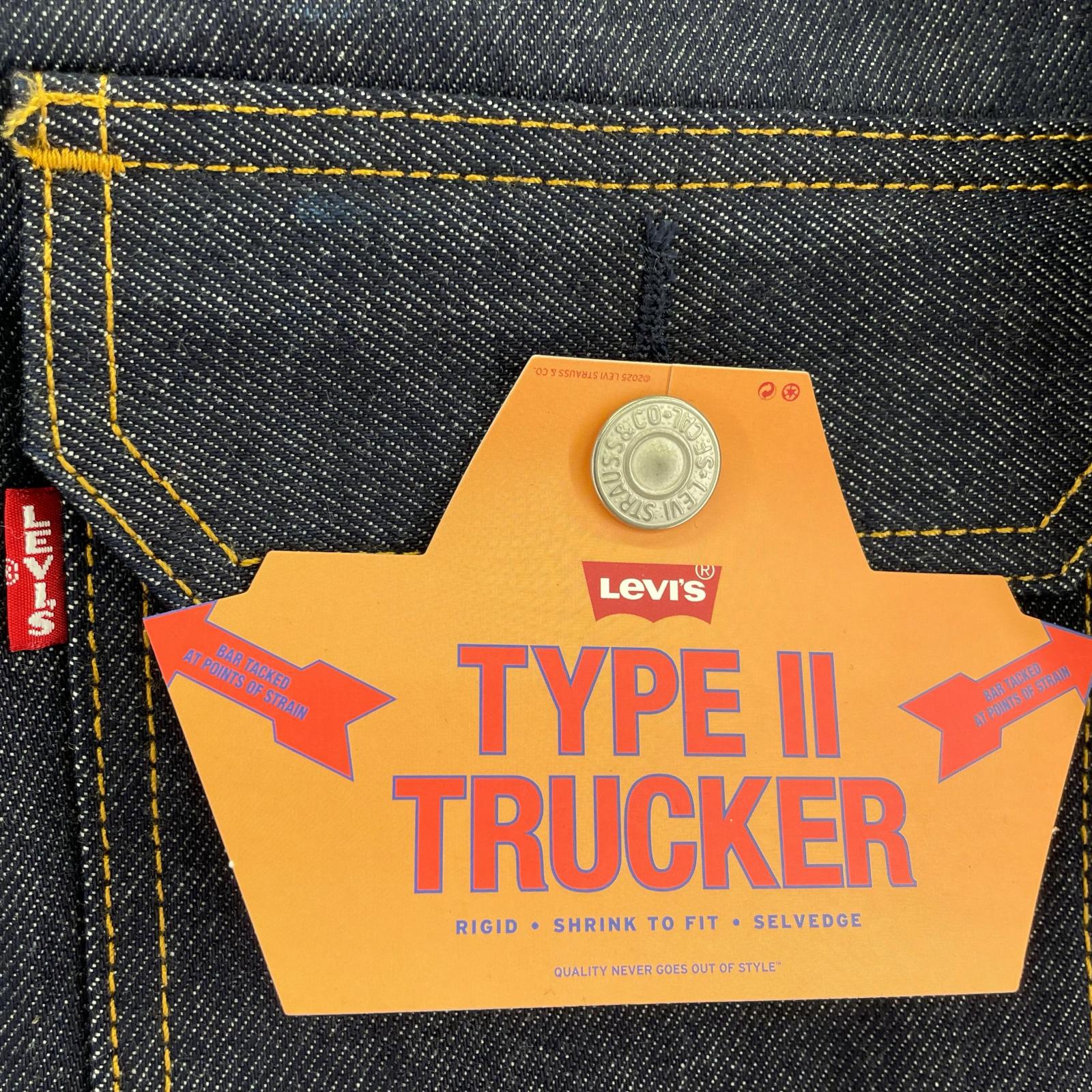 ジャケット 別注 TYPE１ リジッド トラッカージャケット M ネイビー