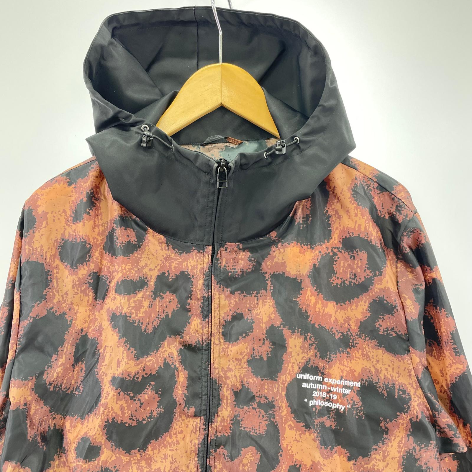 ジャケット LIGHT WEIGHT HOOD BLOUSON/総柄/茶系黒 3