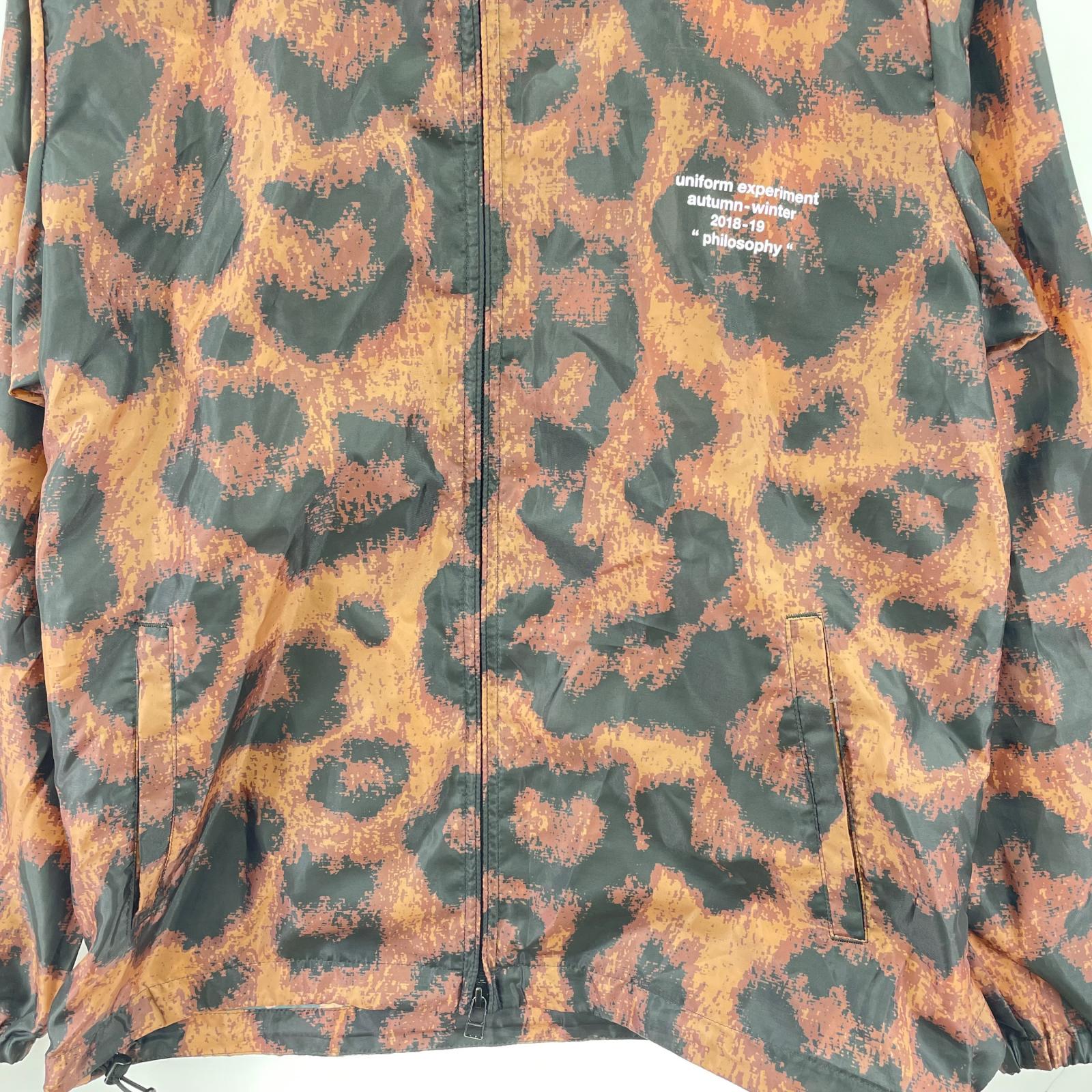 ジャケット LIGHT WEIGHT HOOD BLOUSON/総柄/茶系黒 3