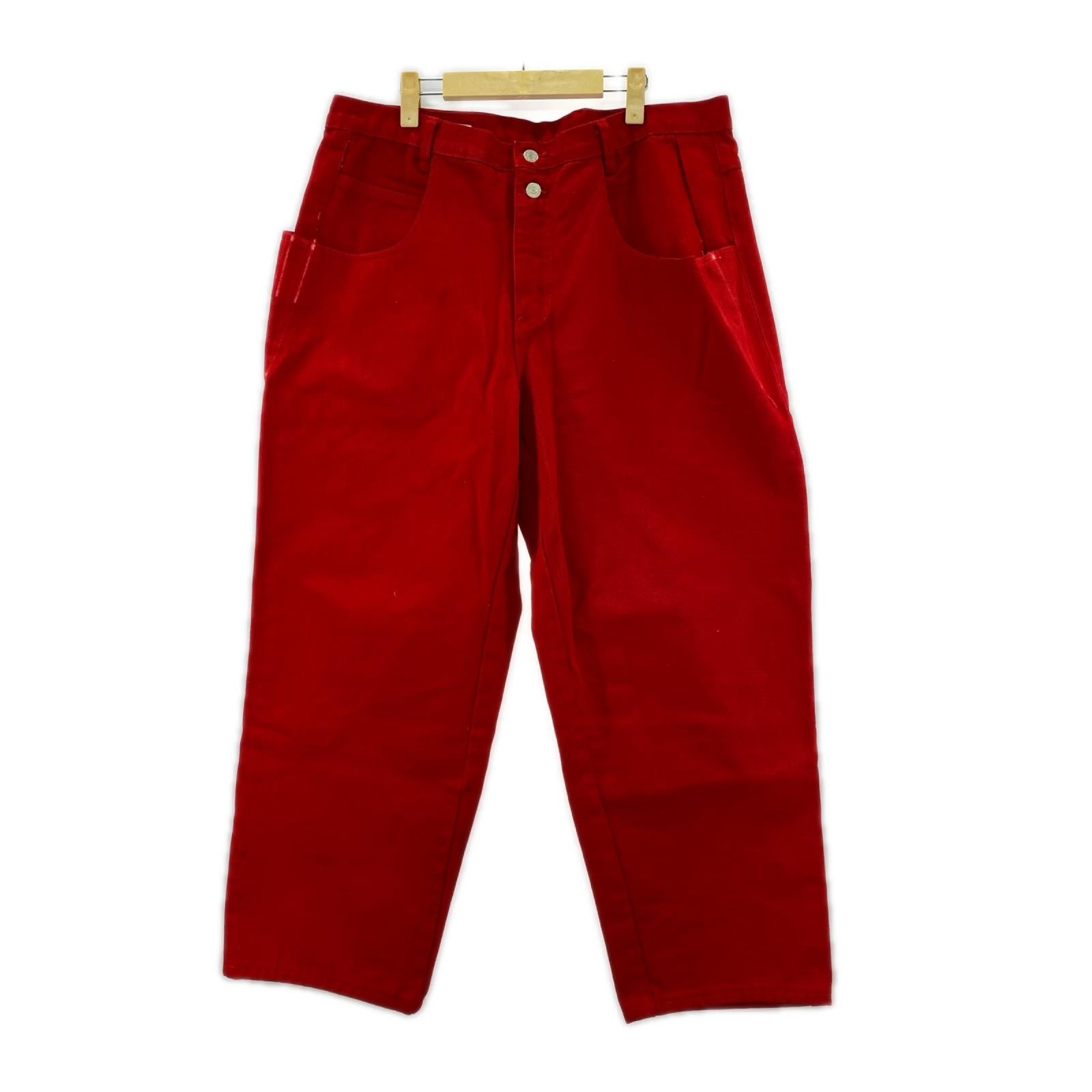 デニムパンツ USA製 38 赤 38 レッド