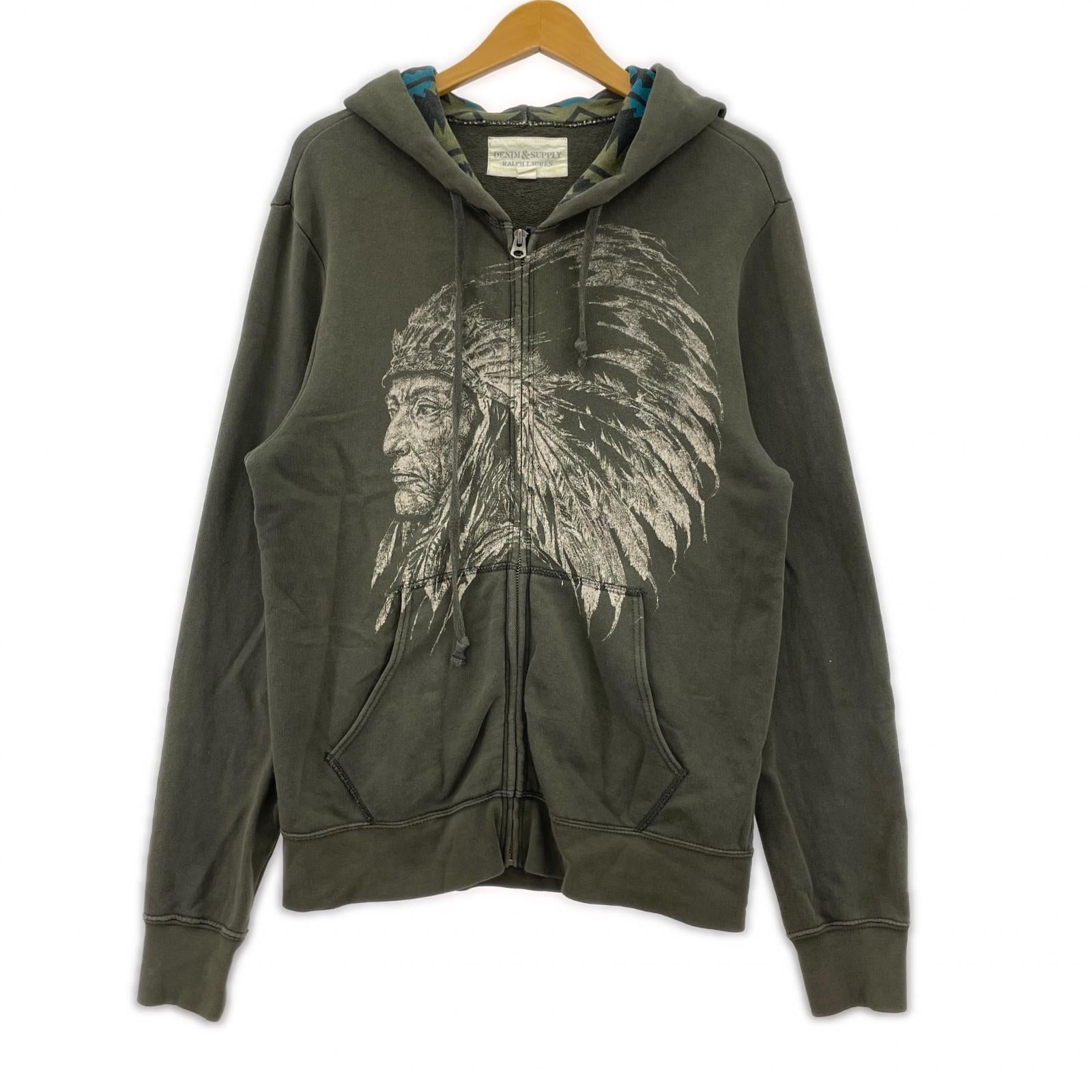 パーカー DENIM&SUPPLY POLO RALPH LAUREN ジップパーカー M グレー