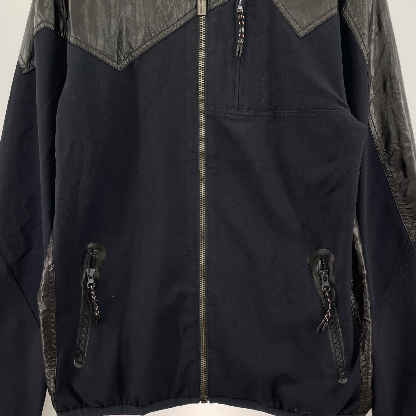 ジャケット ×PUMA M ナイロン切替 M ネイビー