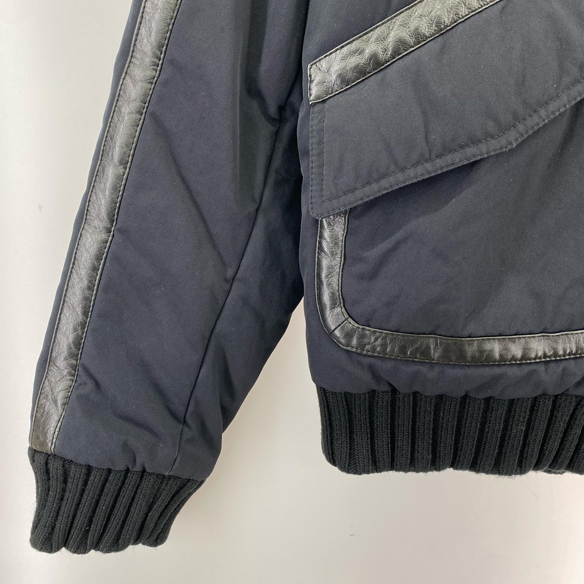 ジャケット 00s Leather Piping Jacket 黒 襟ﾎﾞｱ ブラック