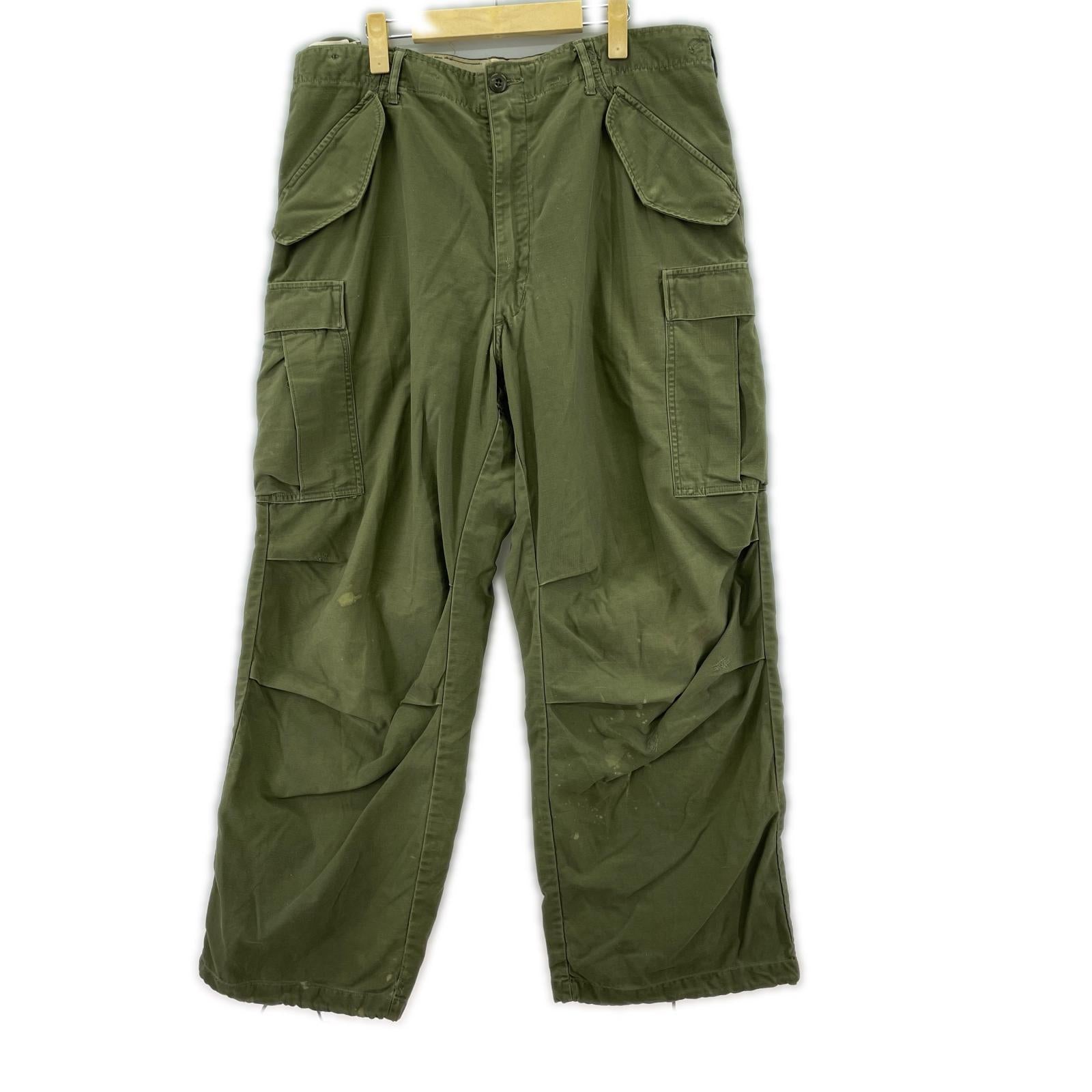 パンツ 60s M-65 アルミジップ 緑 M グリーン
