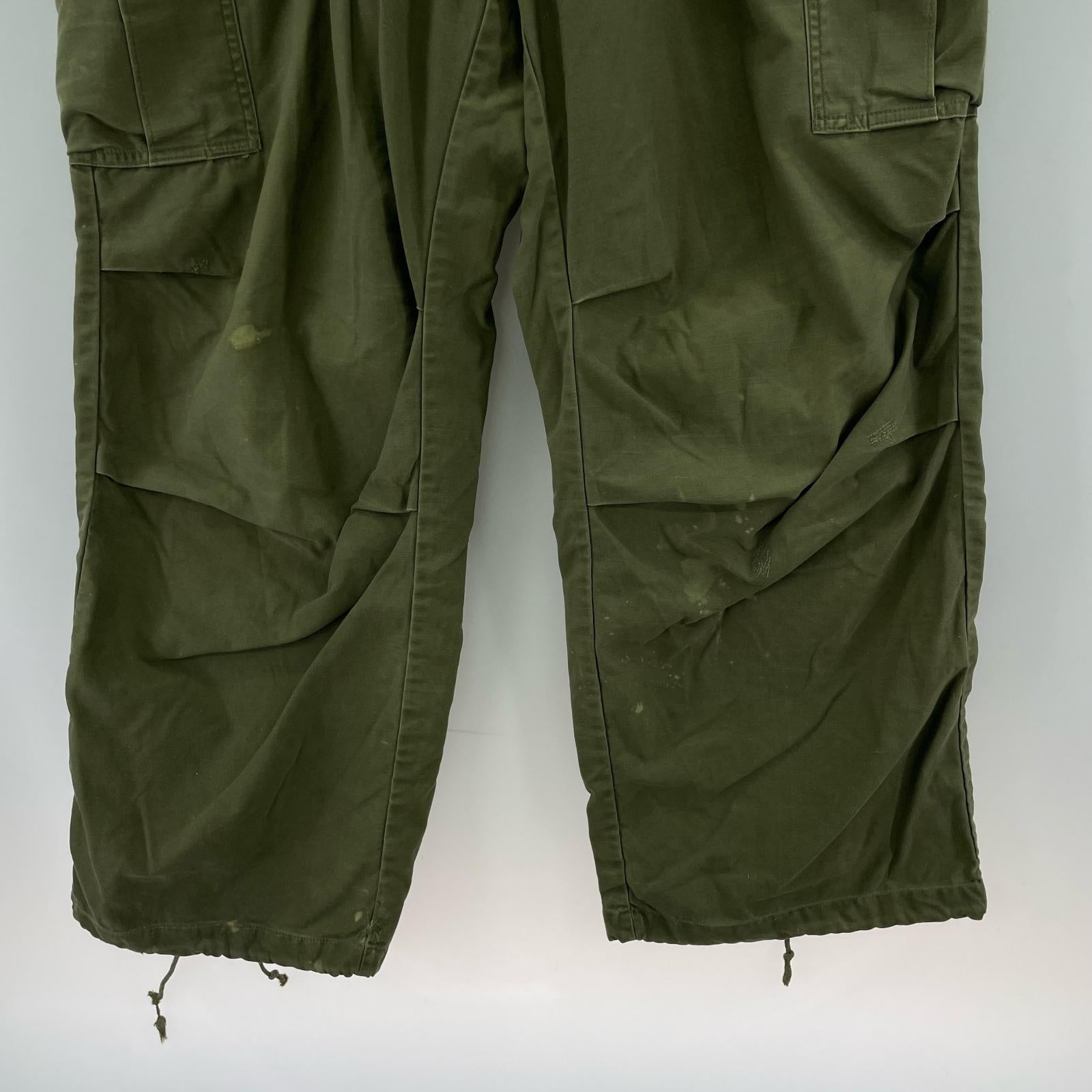 パンツ 60s M-65 アルミジップ 緑 M グリーン