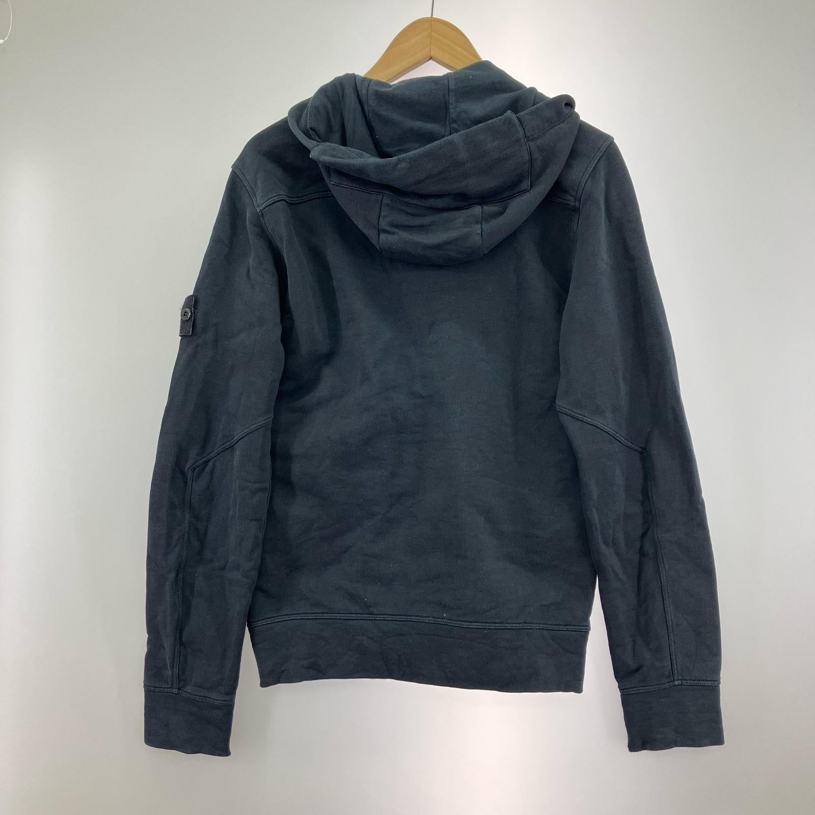 パーカー STONE ISLAND ジップフーディー S ブラック S ブラック