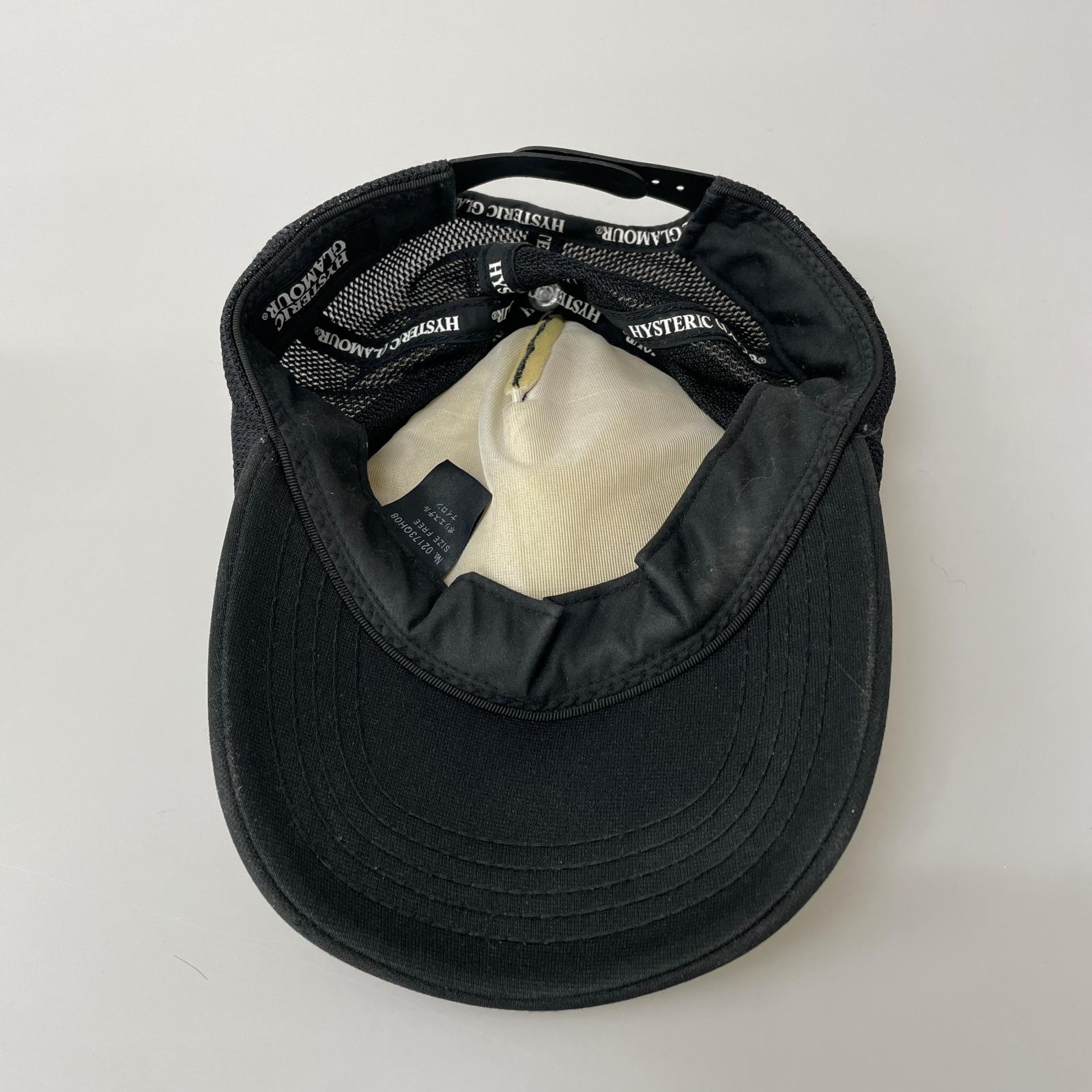 キャップ HYSTERIC GLAMOUR FUCK メッシュキャップ F 黒 ブラック
