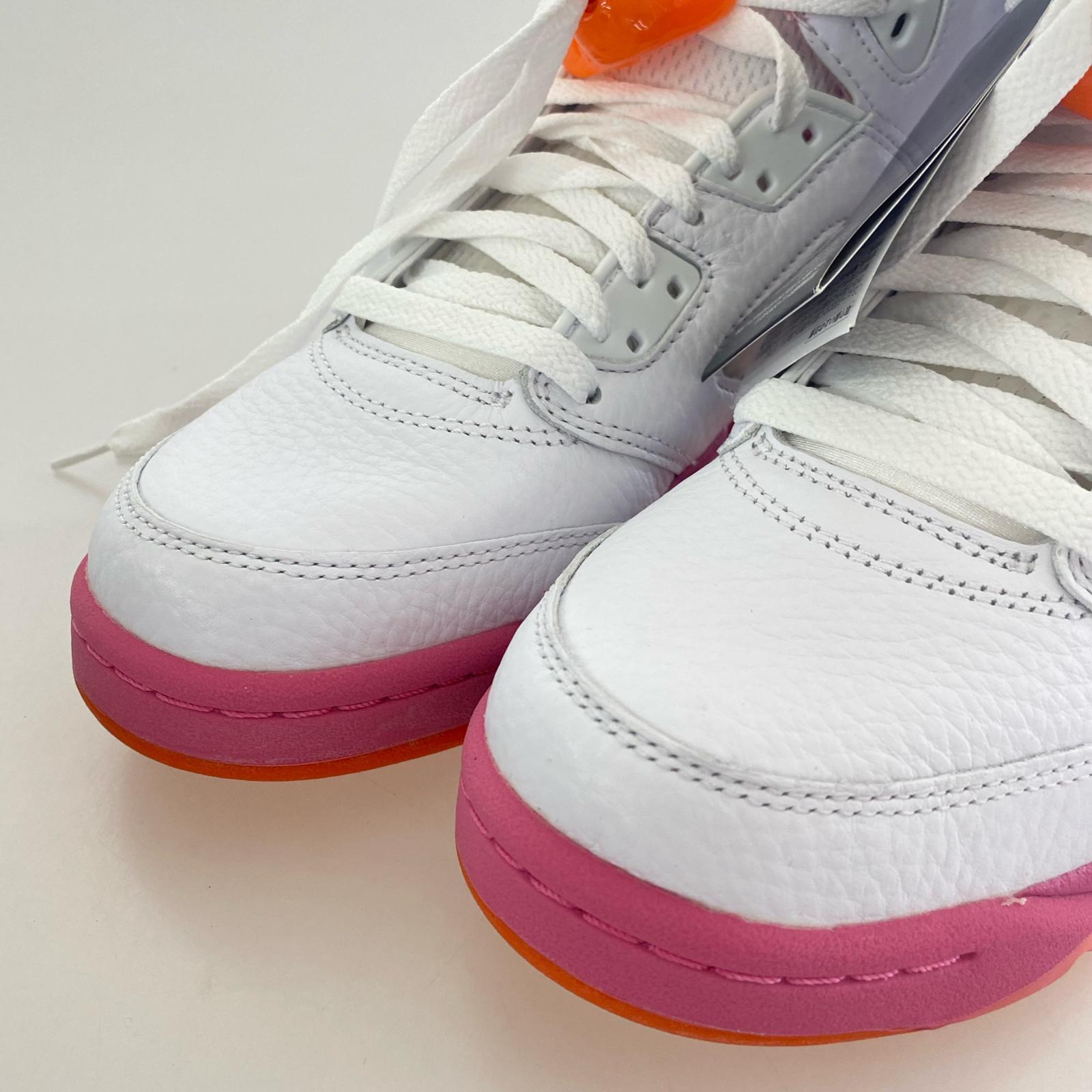 スニーカー AIR JORDAN 5 RETRO WHT/PNK 24.5cm