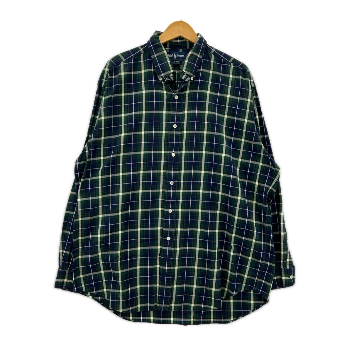長袖シャツ POLO RALPH LAUREN BDﾁｪｯｸｼｬﾂ ｸﾞﾘｰﾝ（L） L