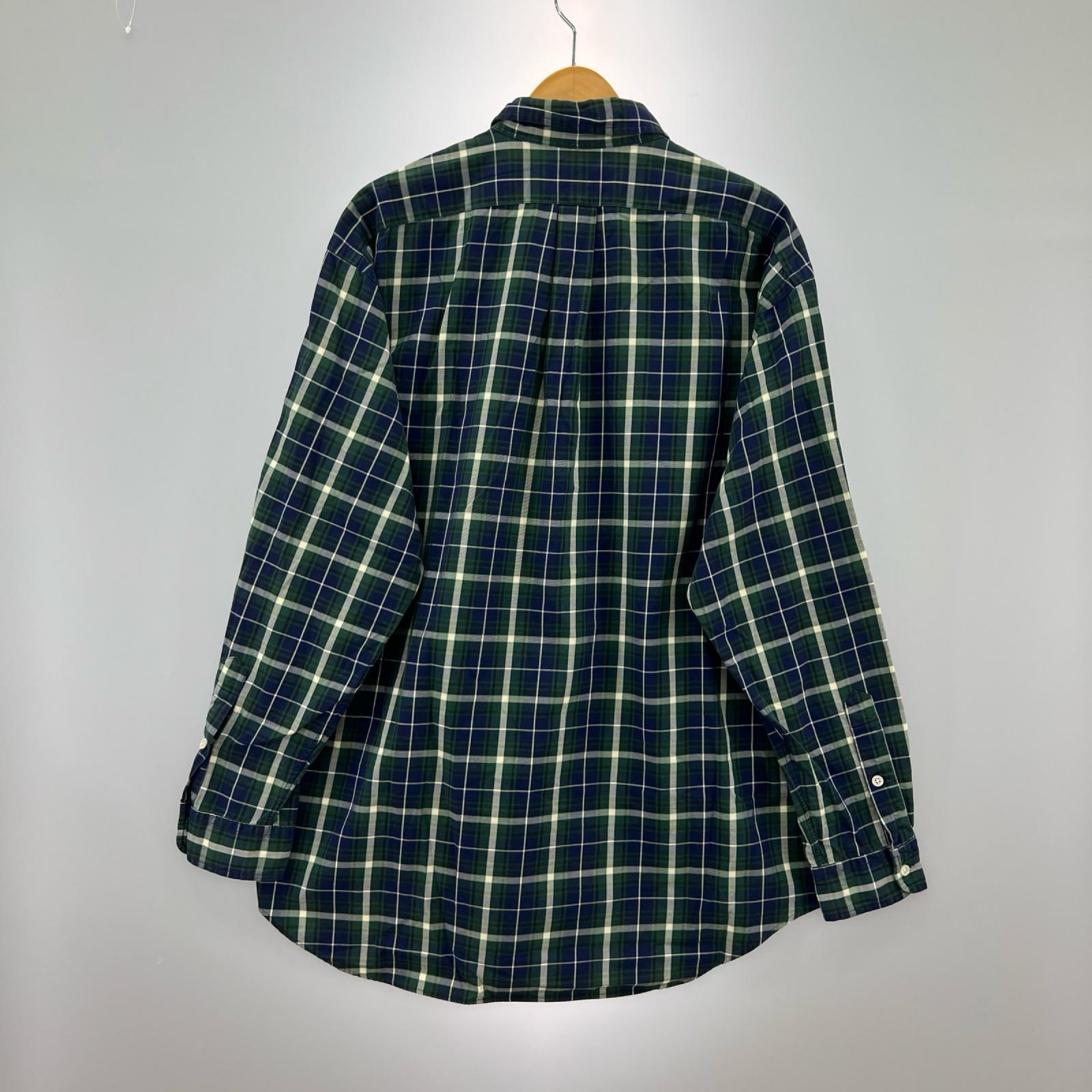 長袖シャツ POLO RALPH LAUREN BDﾁｪｯｸｼｬﾂ ｸﾞﾘｰﾝ（L） L