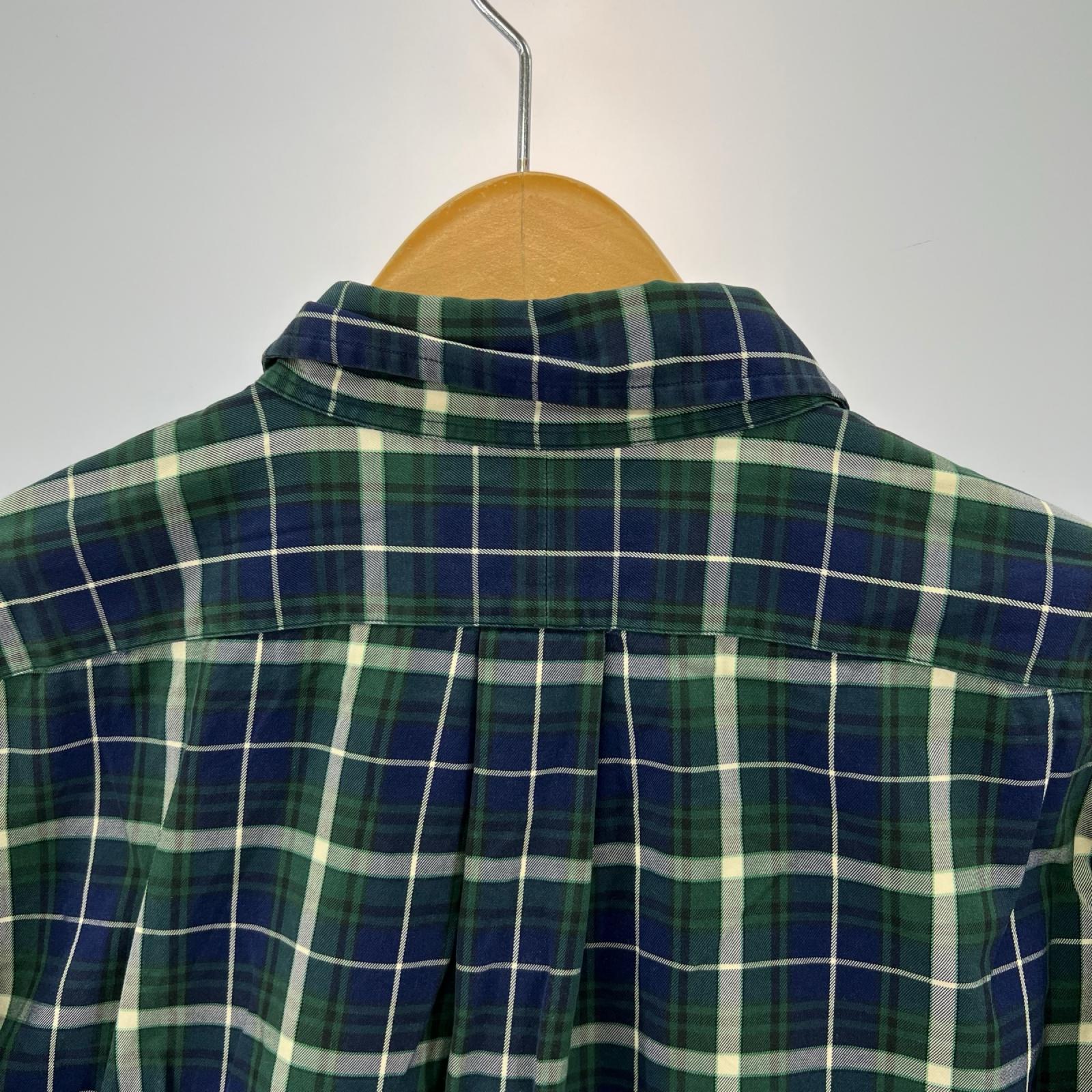 長袖シャツ POLO RALPH LAUREN BDﾁｪｯｸｼｬﾂ ｸﾞﾘｰﾝ（L） L