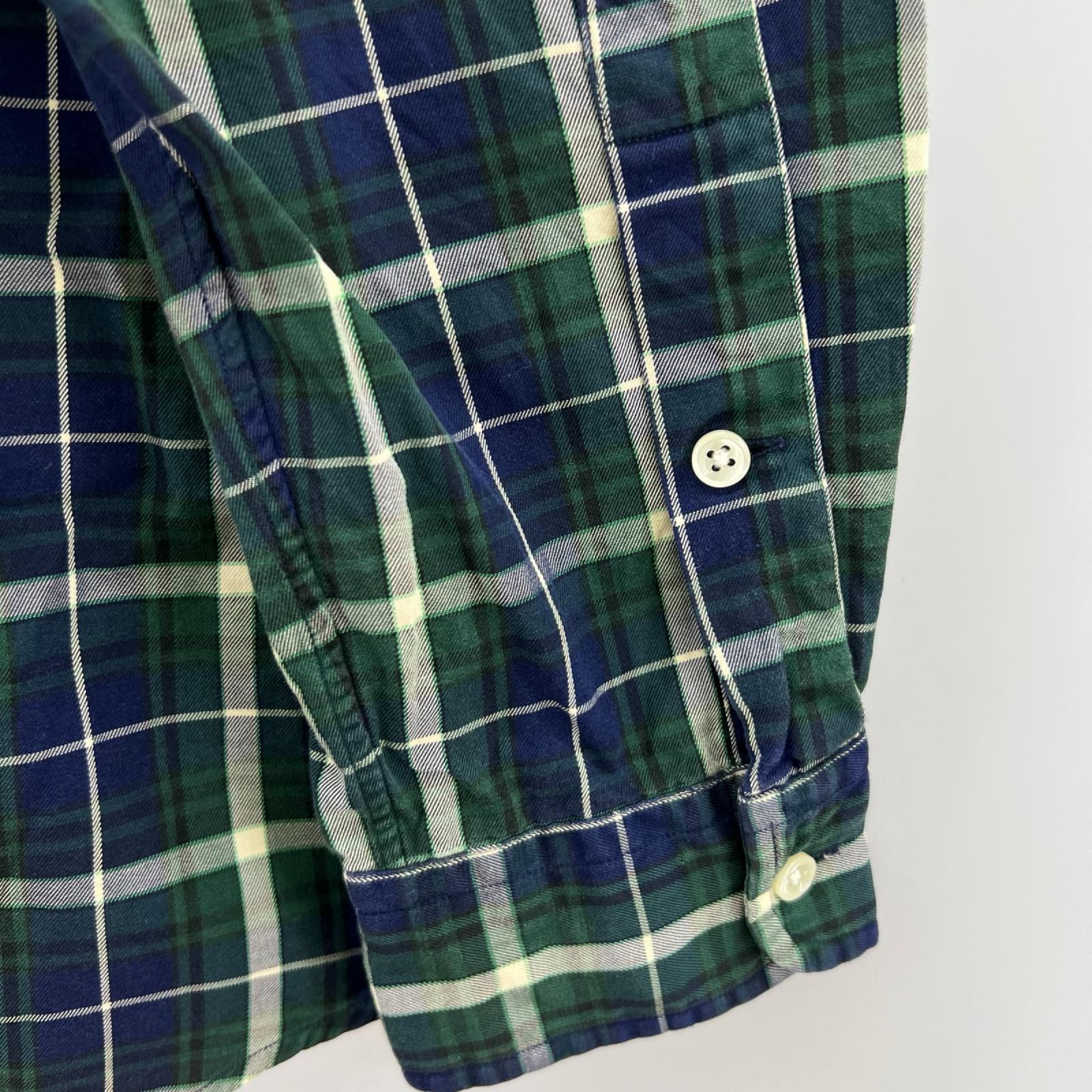 長袖シャツ POLO RALPH LAUREN BDﾁｪｯｸｼｬﾂ ｸﾞﾘｰﾝ（L） L