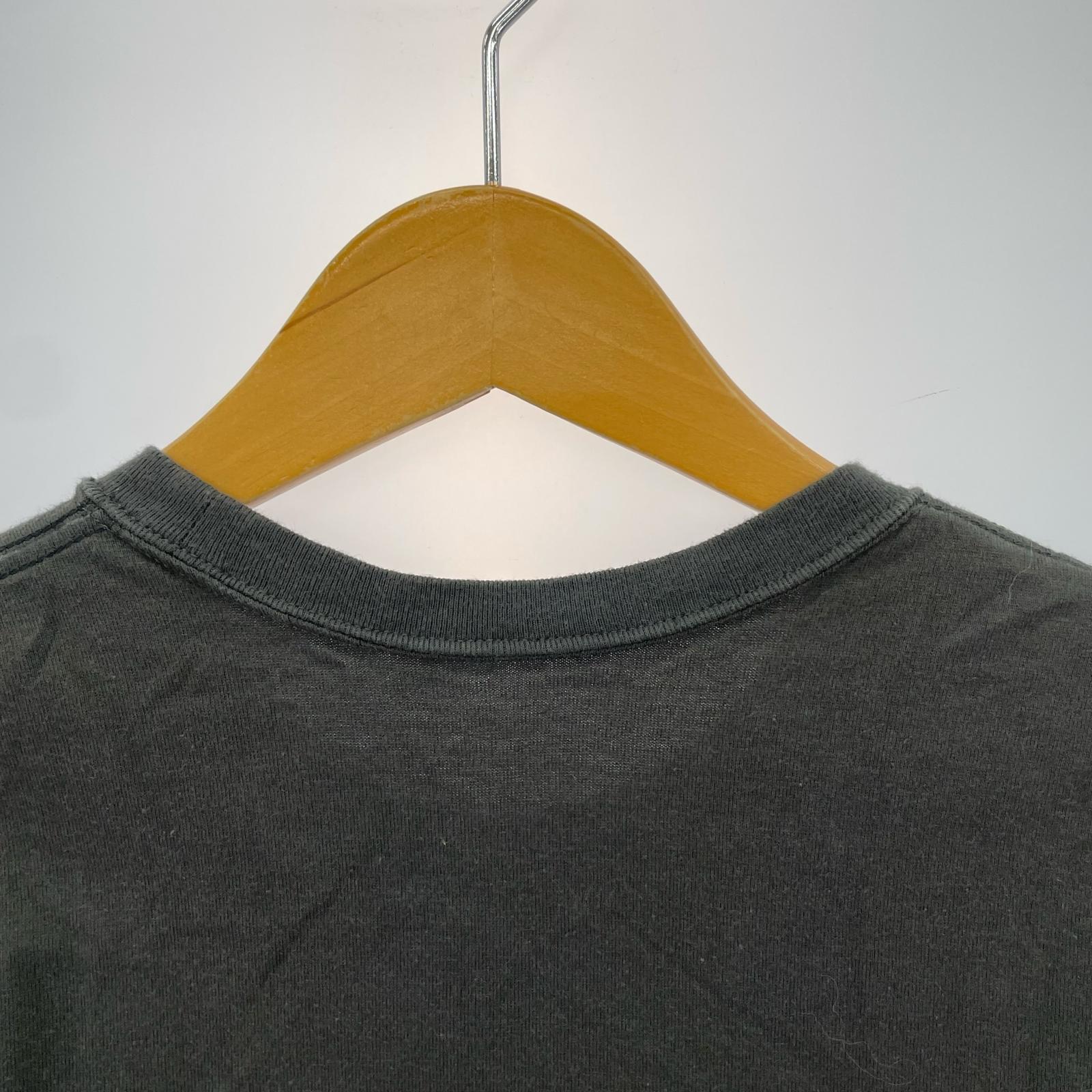 半袖Ｔシャツ NAVY PRINT TEE グレー S S ブラック