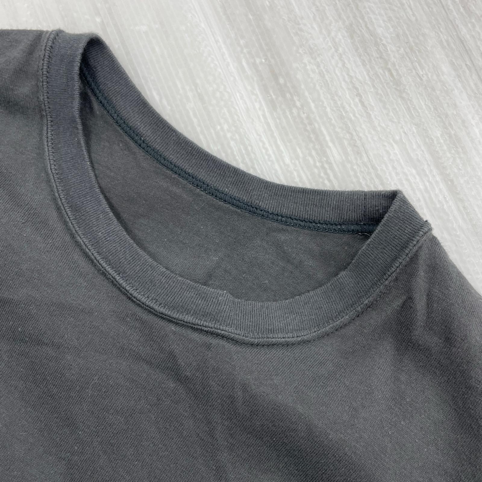 半袖Ｔシャツ NAVY PRINT TEE グレー S S ブラック
