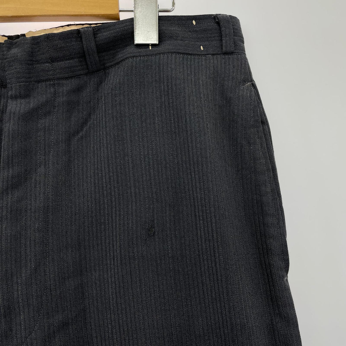 パンツ 60s talon ｽﾄﾗｲﾌﾟｽﾗｯｸｽ ｺｯﾄﾝﾎﾟﾘ W34 GRY グレー