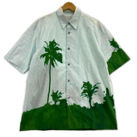 半袖シャツ DRIES VAN NOTEN Len Lye アロハシャツ サイズ48 サックス 48