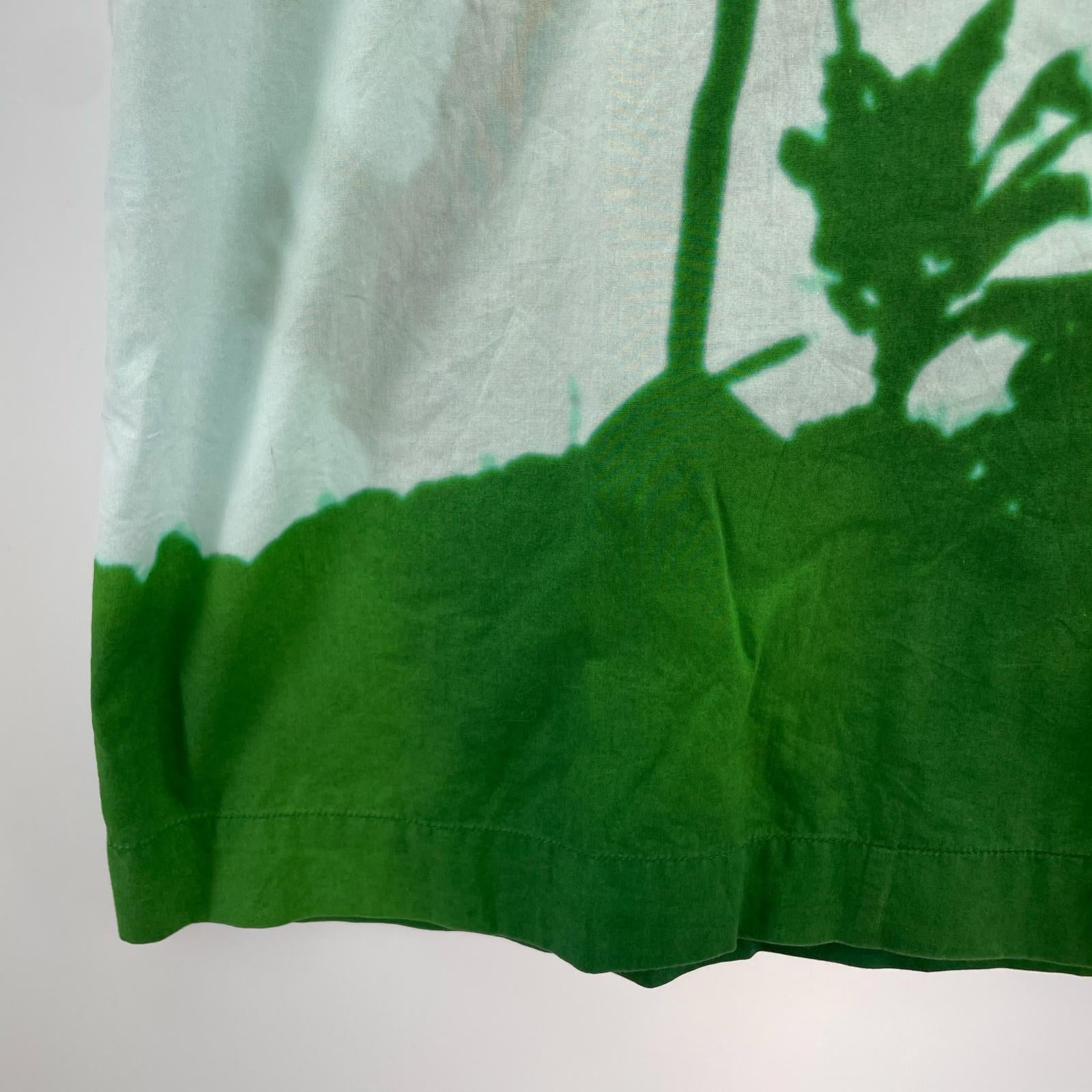 半袖シャツ DRIES VAN NOTEN Len Lye アロハシャツ サイズ48 サックス 48