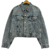 デニムジャケット A BATHING APE LINE CAMO CROPPED DENIM JACKET 1M30-240-306 (S) S ブルー