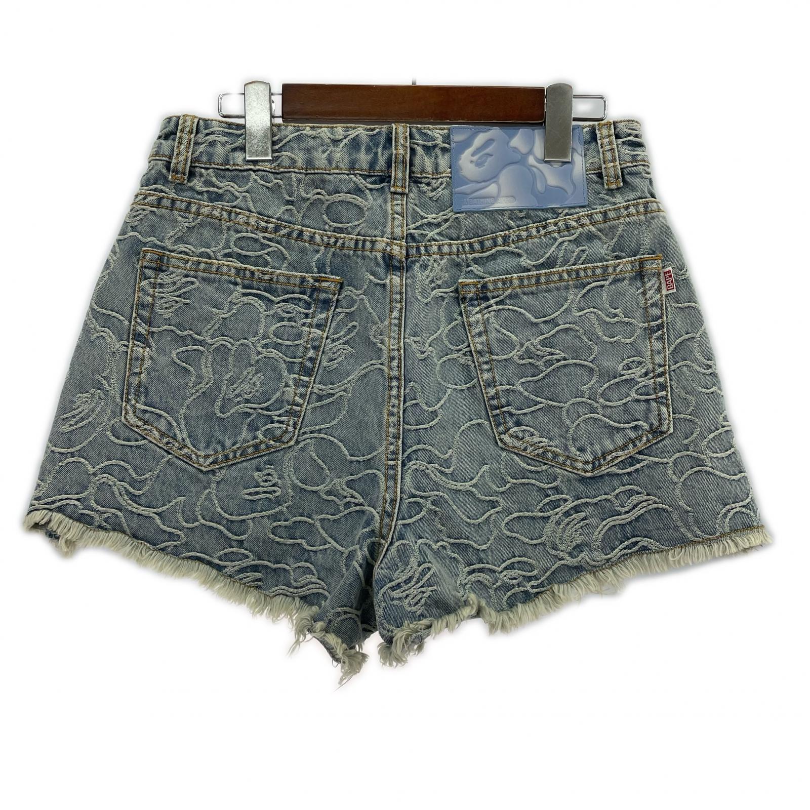 ショートパンツ A BATHING APE LINE CAMO DENIM SHORTS LIGHTINDI 1M30-251-301(S) M ブルー