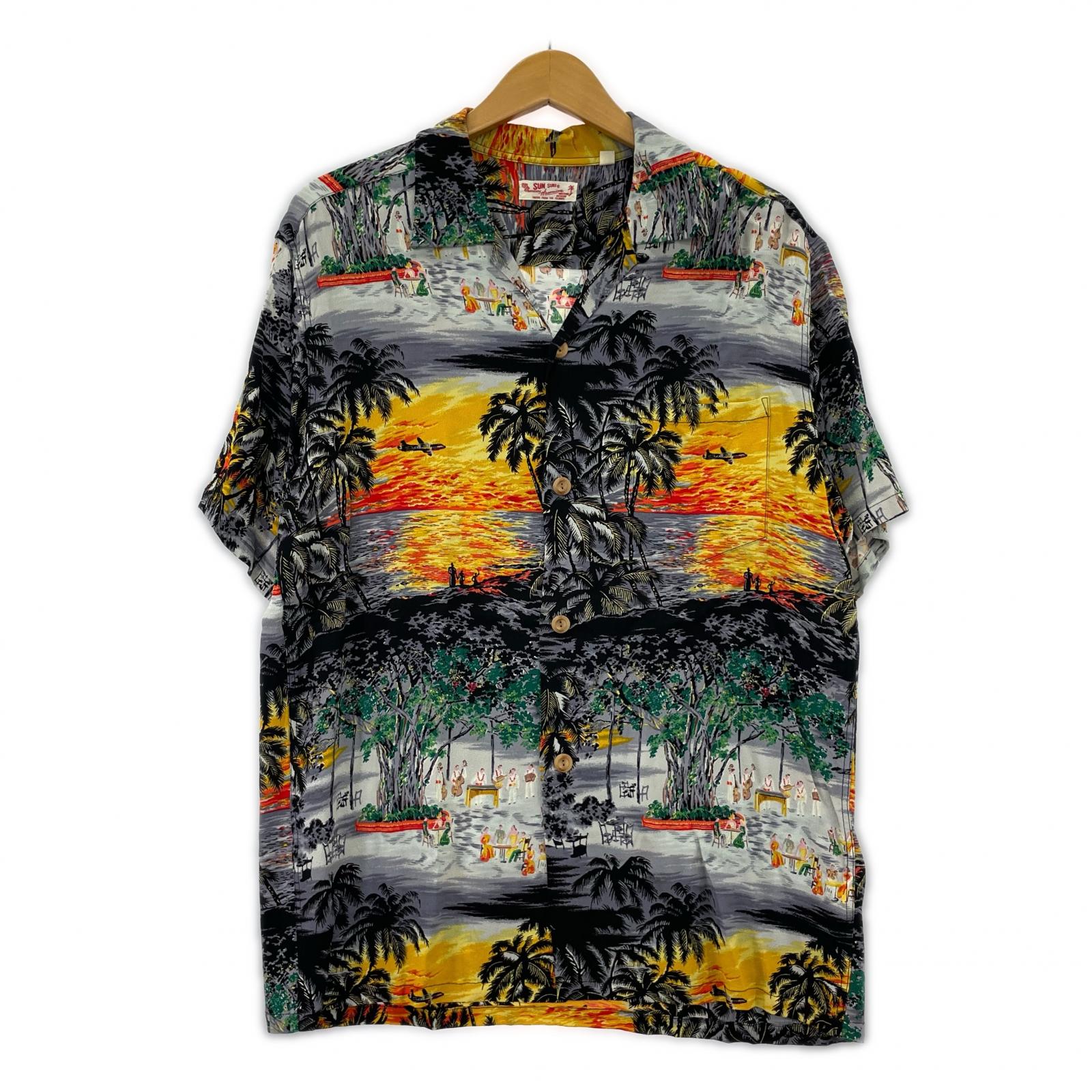 半袖シャツ アロハシャツ HONOLULU SINSET Ｍ M マルチカラー