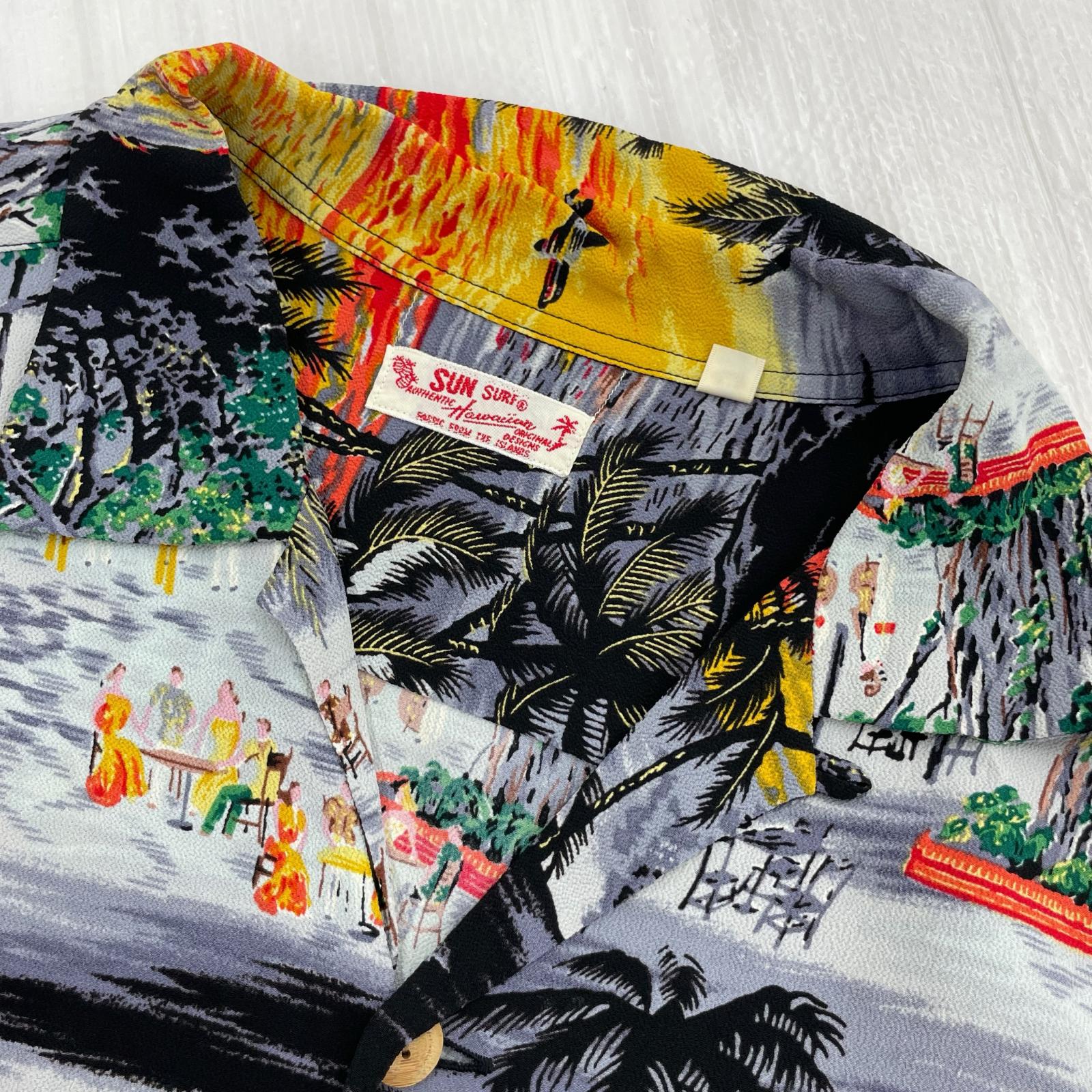 半袖シャツ アロハシャツ HONOLULU SINSET Ｍ M マルチカラー