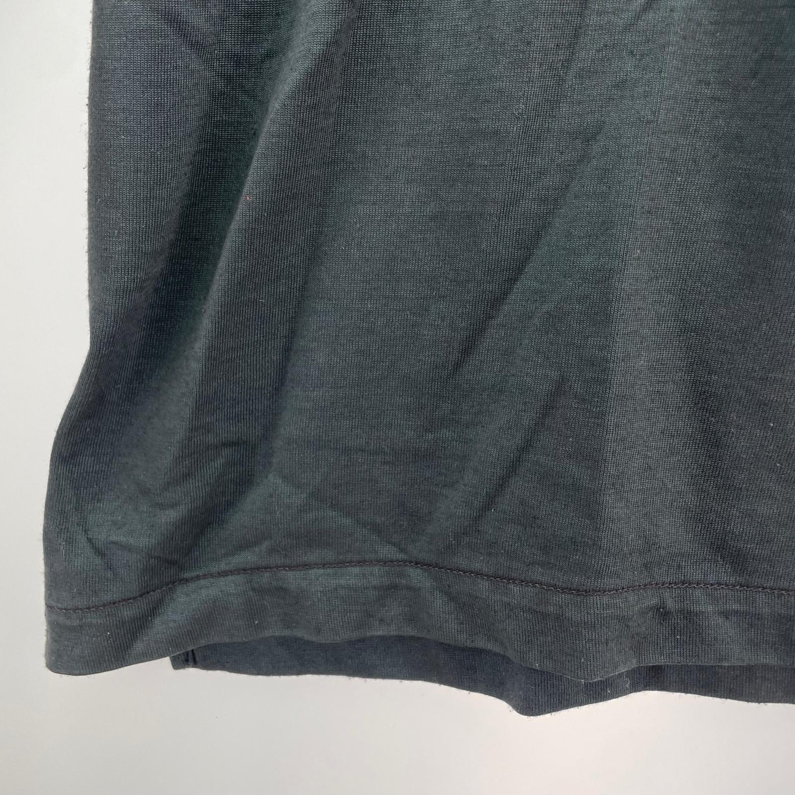 長袖Ｔシャツ STONE ISLAND 80~90s グリーンエッジ ハーフジップL/Sカットソー M ブラック M ブラック