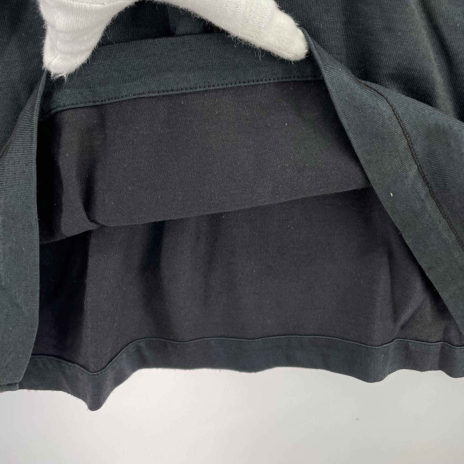 長袖Ｔシャツ STONE ISLAND 80~90s グリーンエッジ ハーフジップL/Sカットソー M ブラック M ブラック