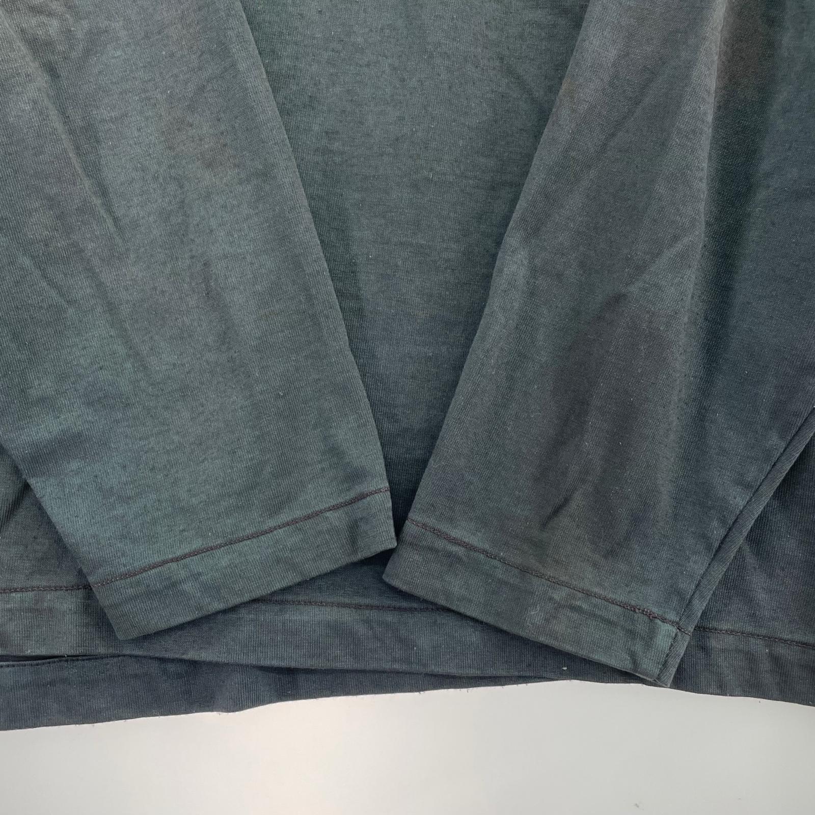 長袖Ｔシャツ STONE ISLAND 80~90s グリーンエッジ ハーフジップL/Sカットソー M ブラック M ブラック